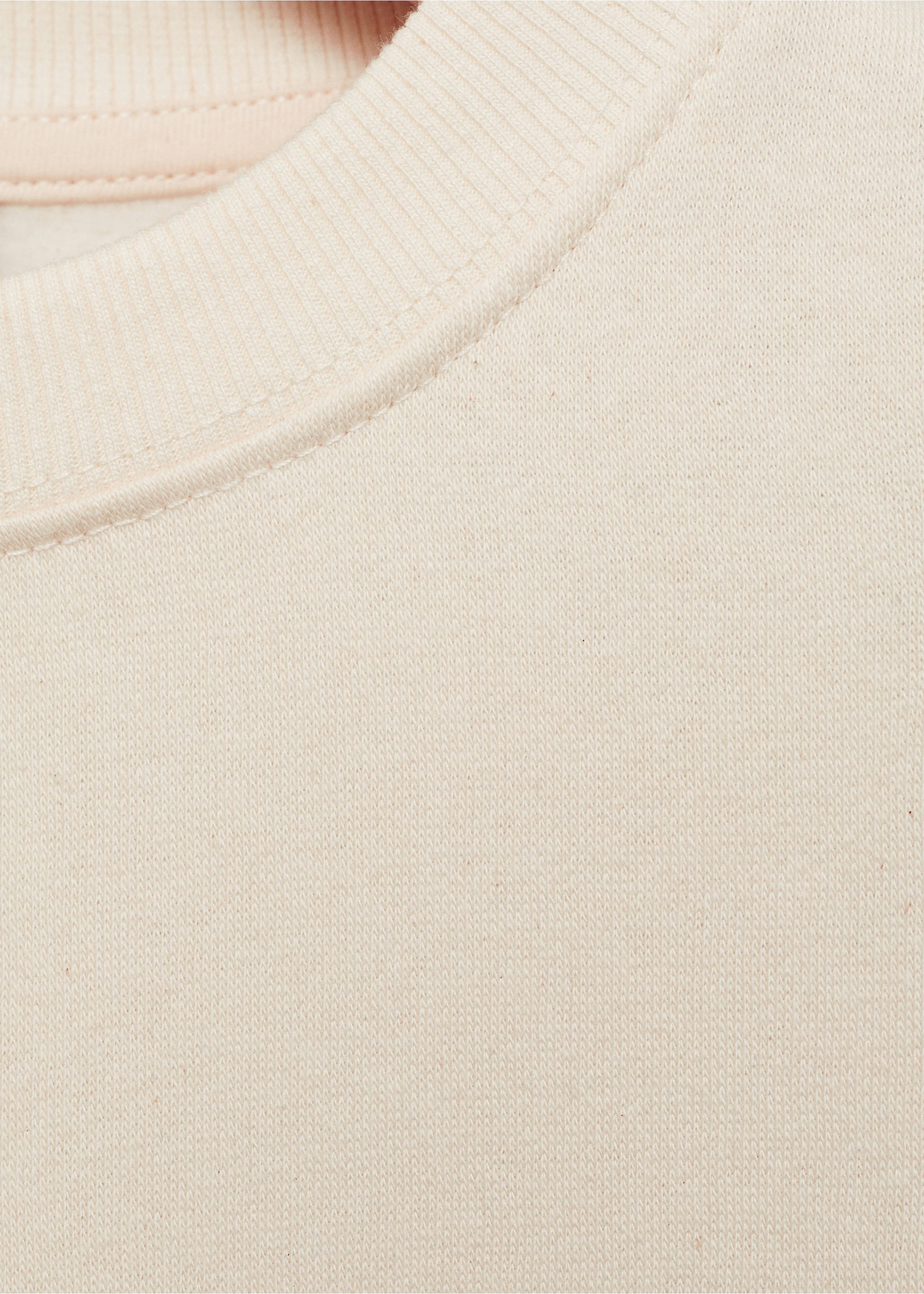 Grafik desenli pamuklu sweatshirt - Ürün detayı 0, Ekrü. Ref: 87030638-00.