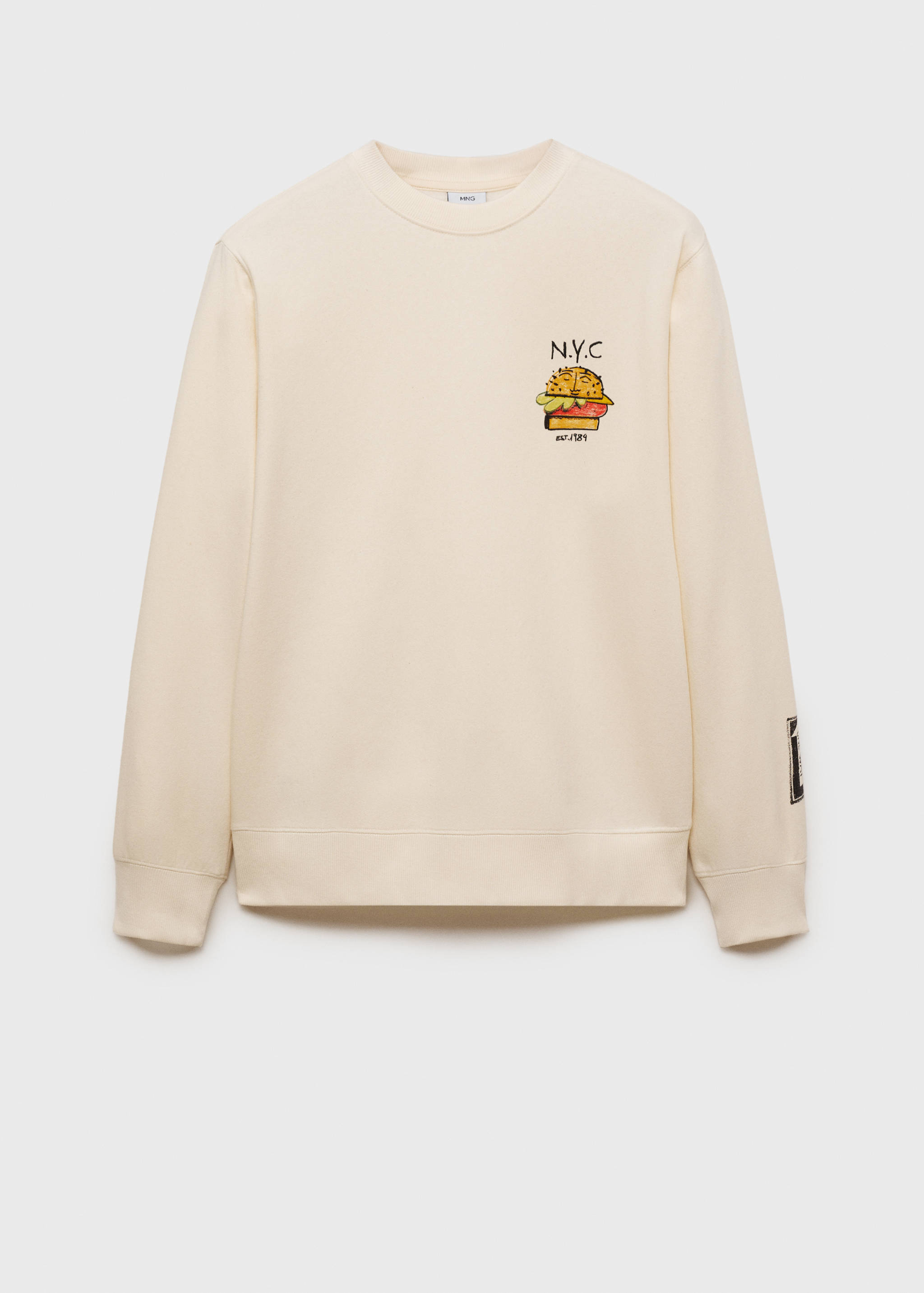 Grafik desenli pamuklu sweatshirt - Modelsiz ürün