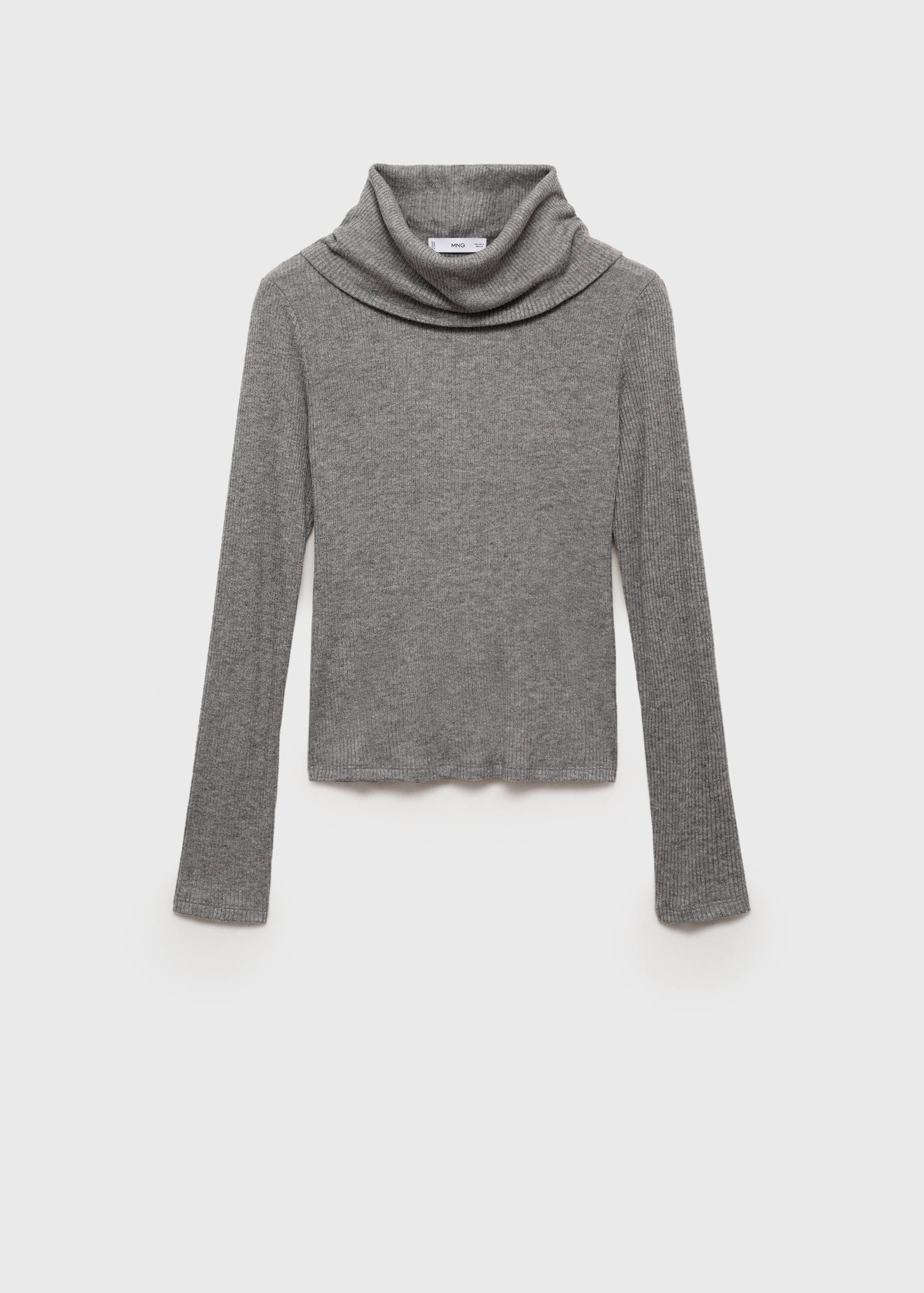 T-shirt côtelé col roulé - Article sans modèle