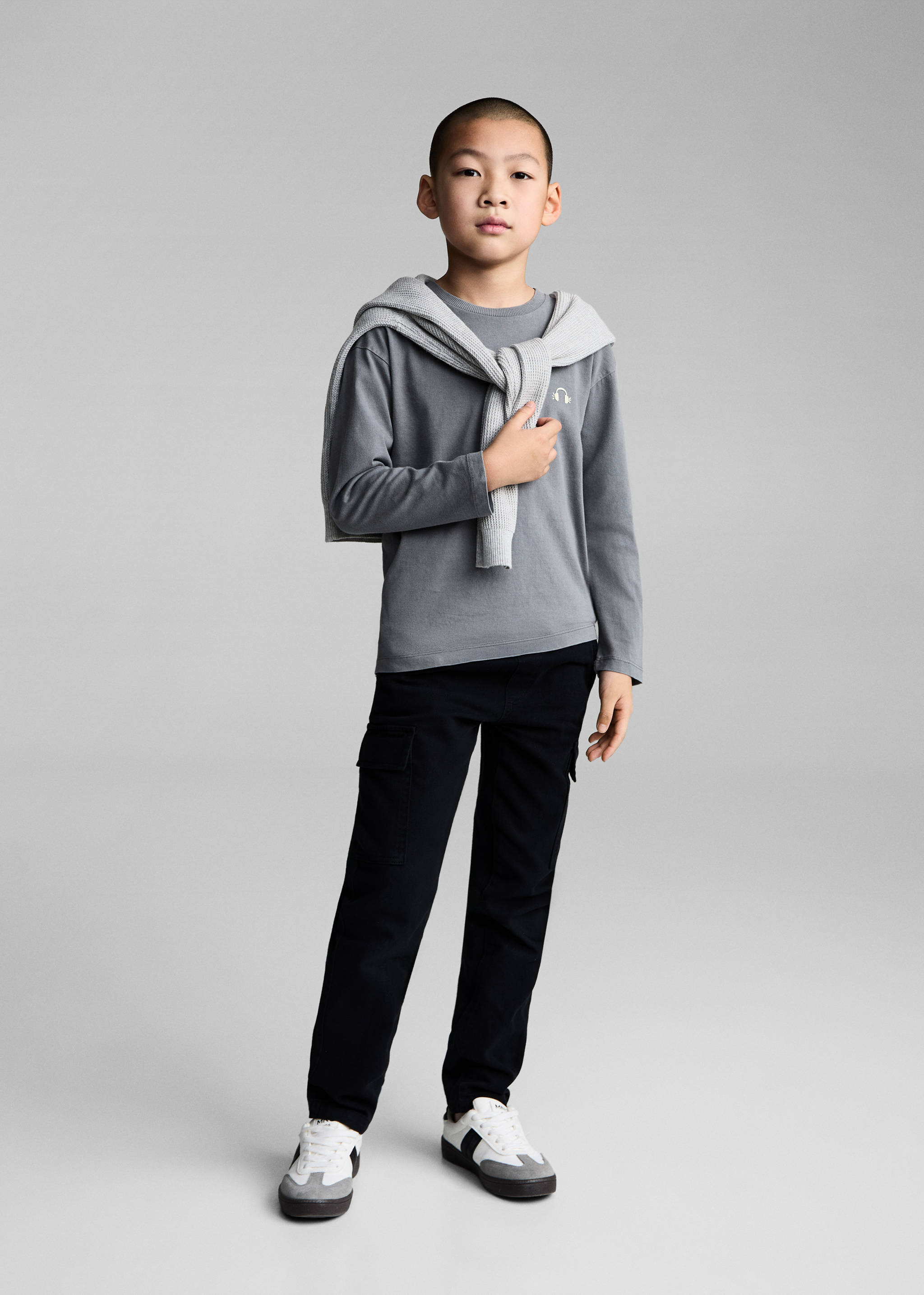 水洗效果棉质T恤 - null