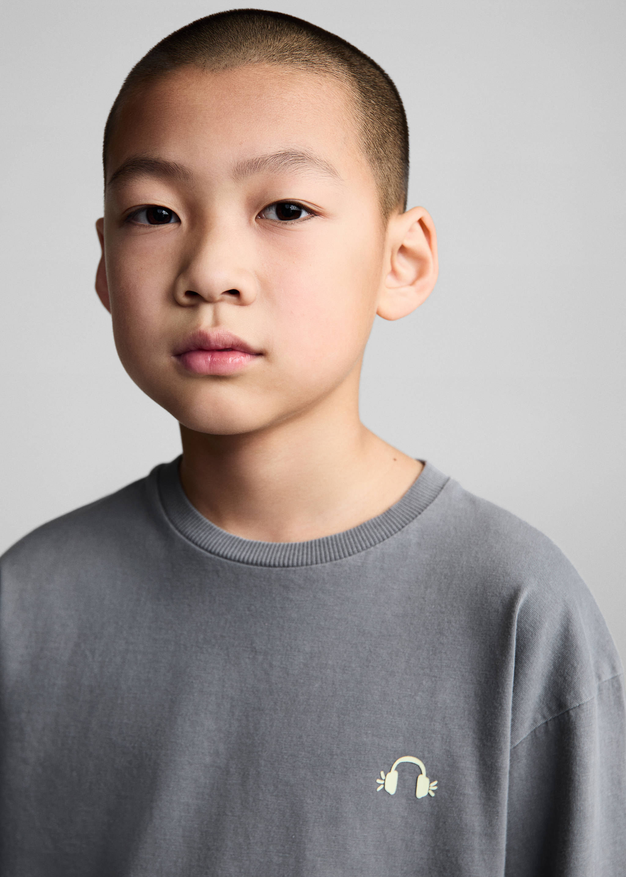 水洗效果棉质T恤 - null