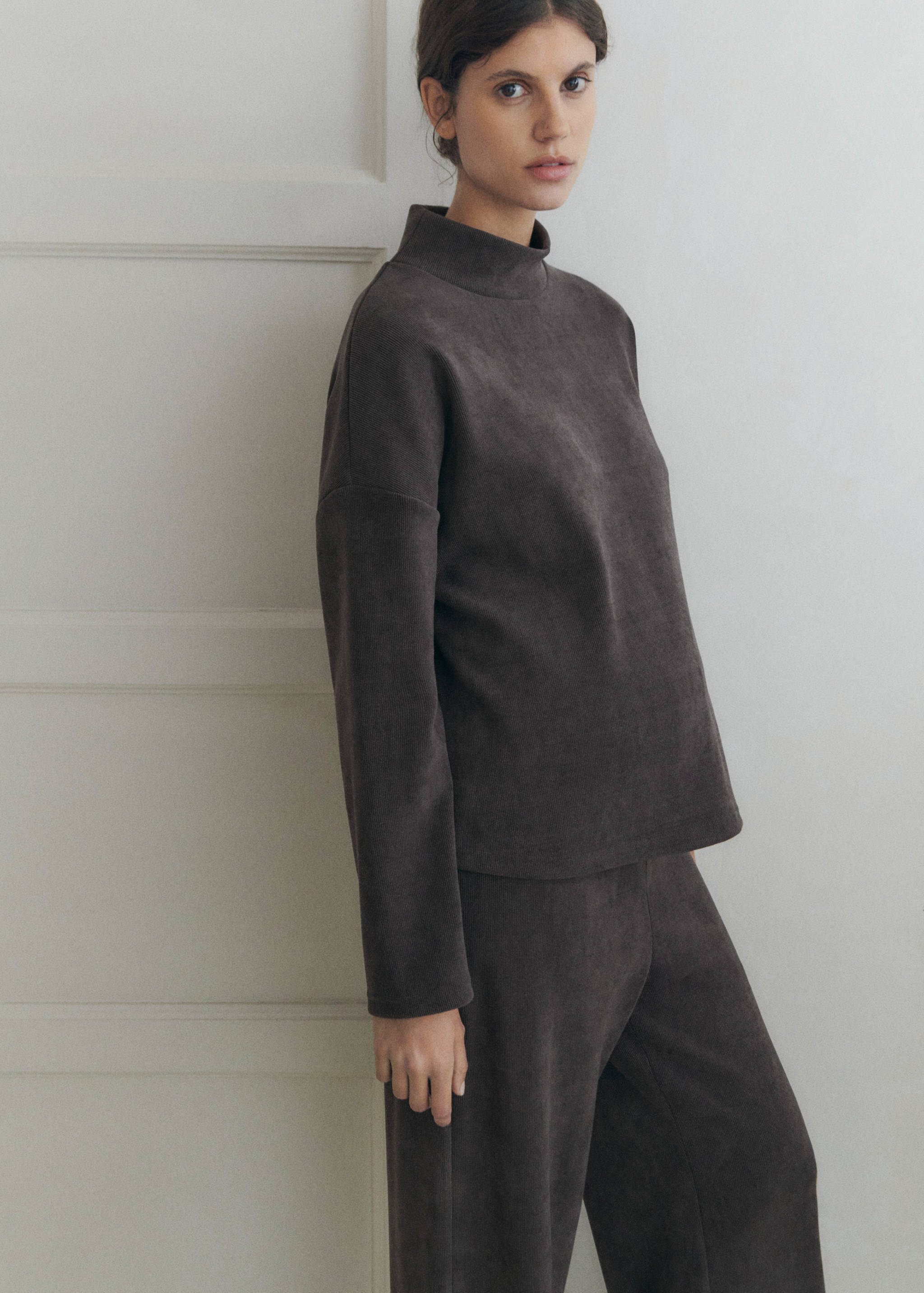 Corduroy maternity trousers - General plane