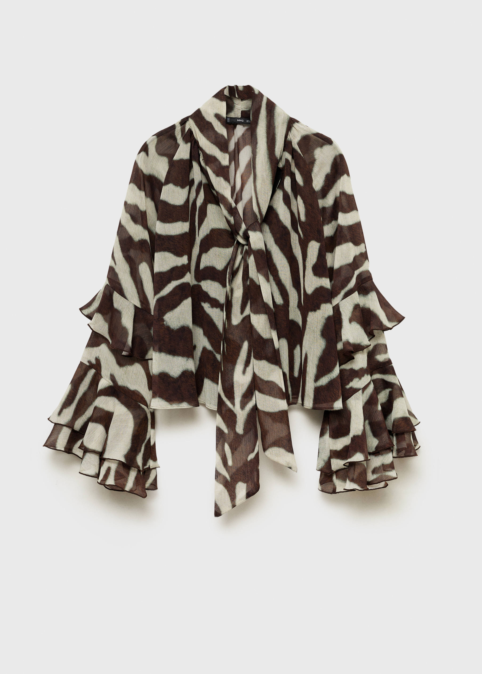 Printed blouse with flared sleeves - Article without model