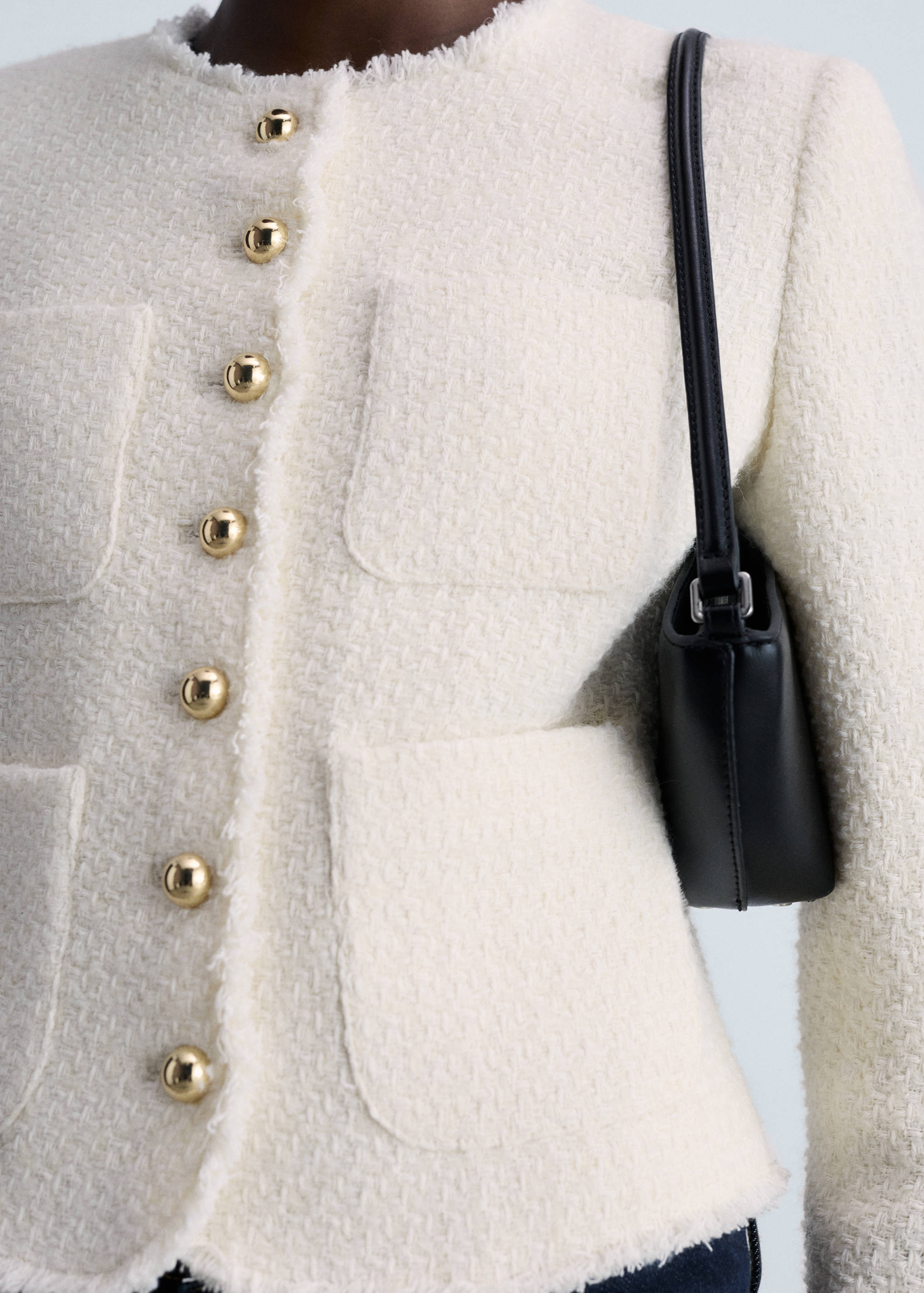 Veste tweed boutons bijoux - Détail de l'article 6