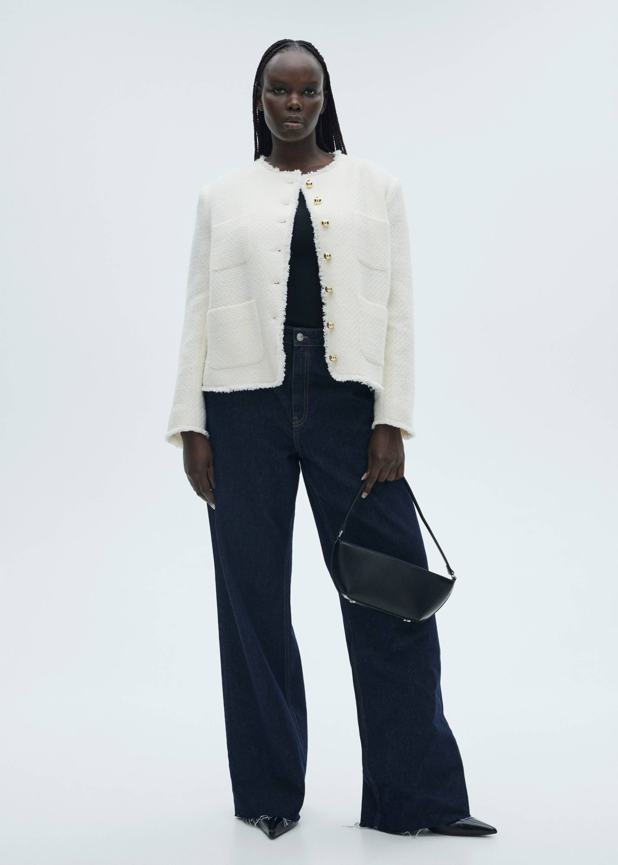 Veste tweed boutons bijoux - Détail de l'article 3