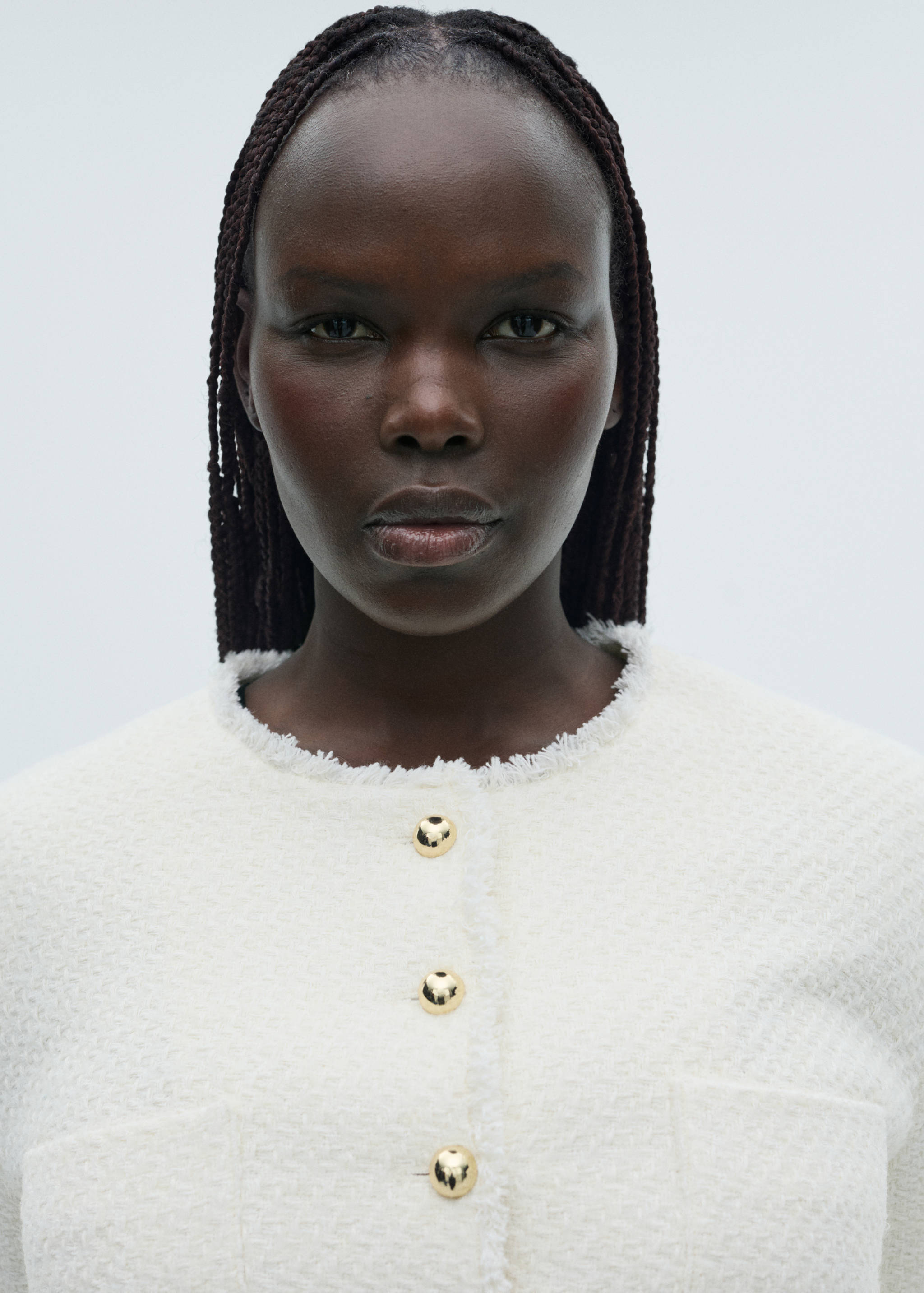 Veste tweed boutons bijoux - Détail de l'article 4