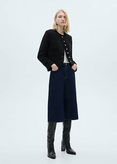 Tweed jacket with jewel buttons — Black 2