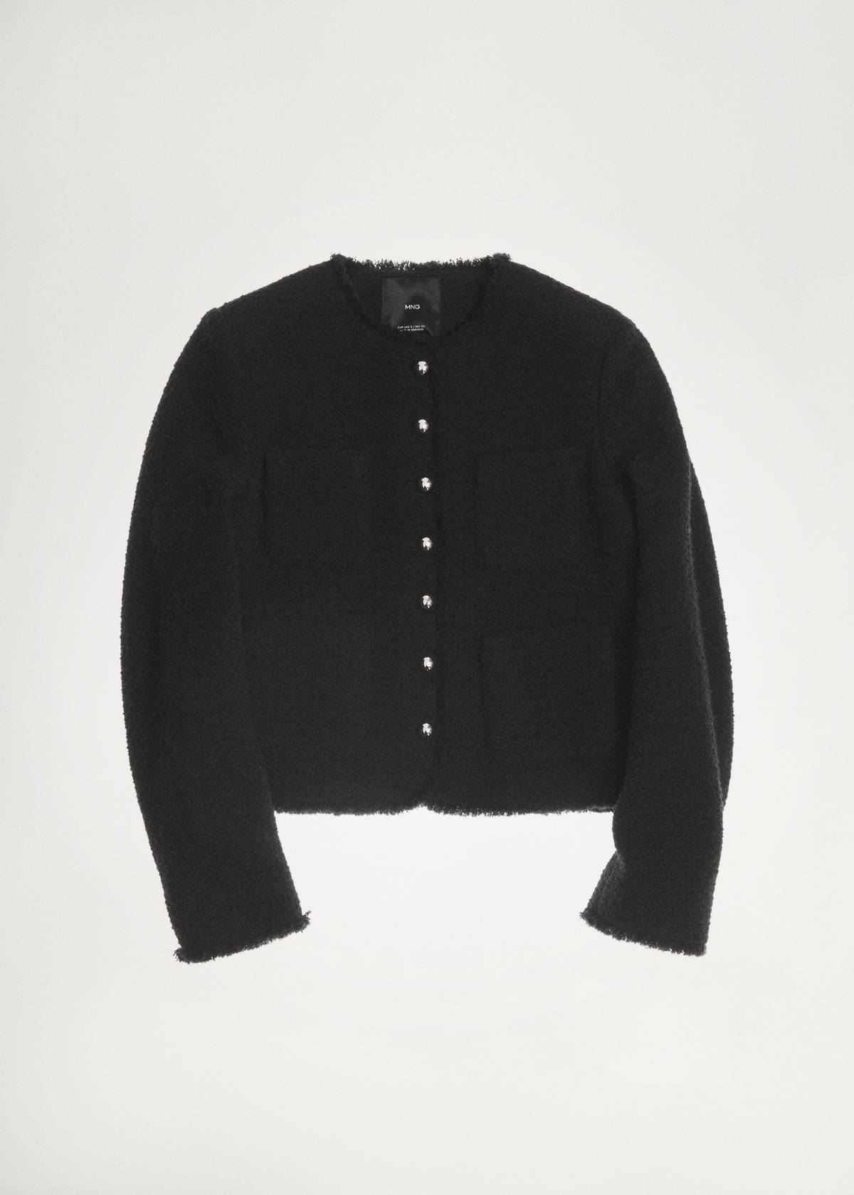 Tweed jacket with jewel buttons — Black