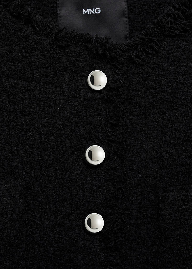 Tweed jacket with jewel buttons — Black