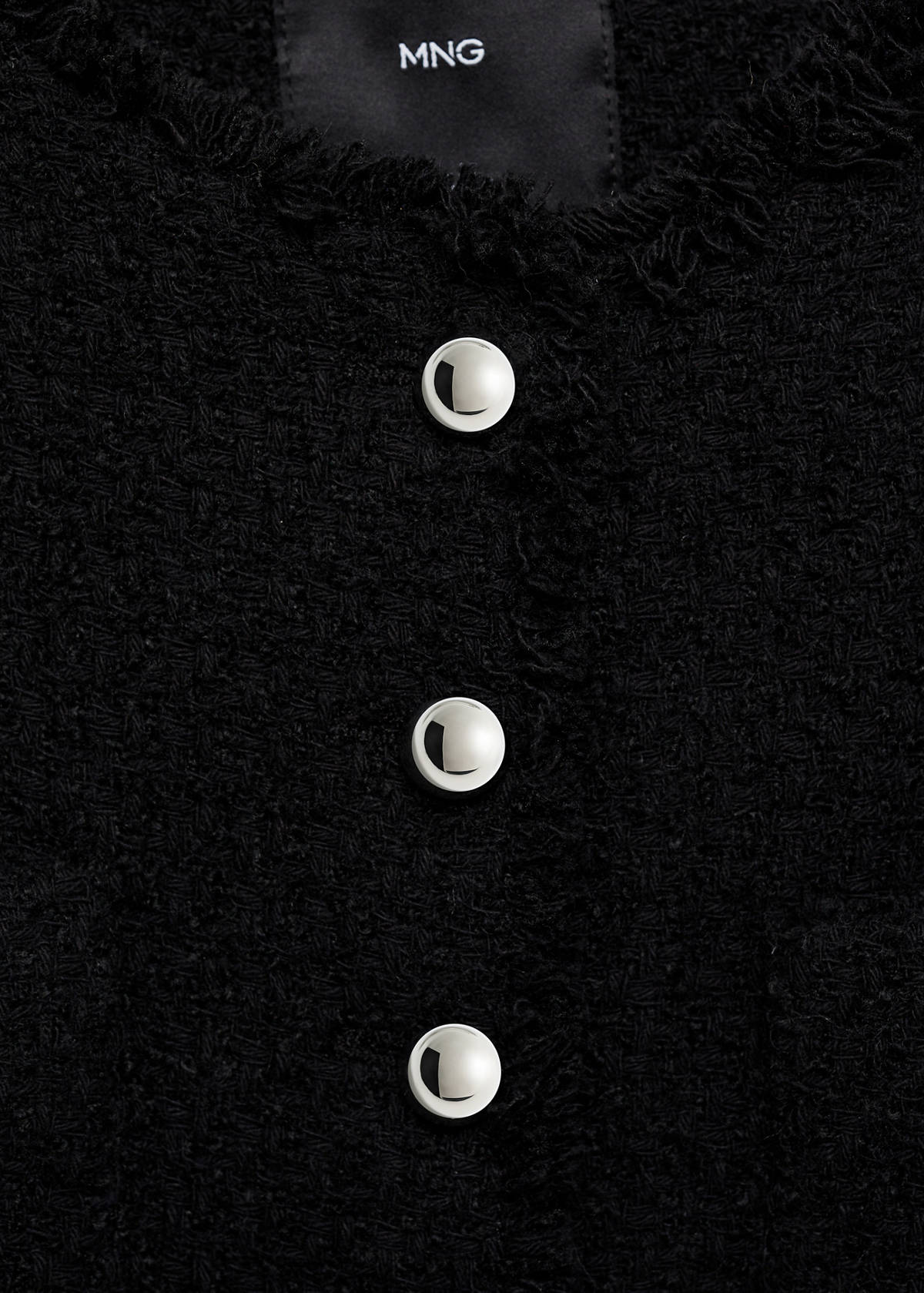 Tweed jacket with jewel buttons — Black