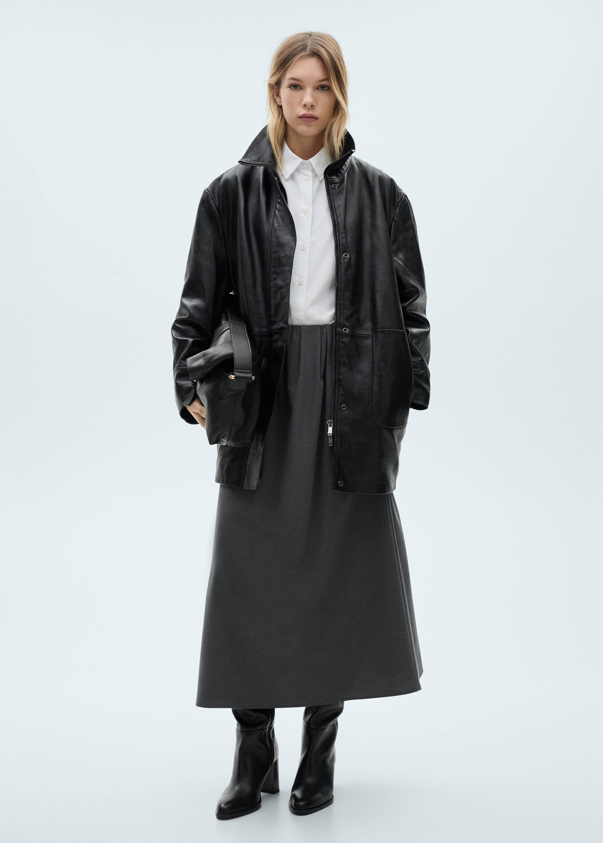 Jupe évasée plissée - Plan général