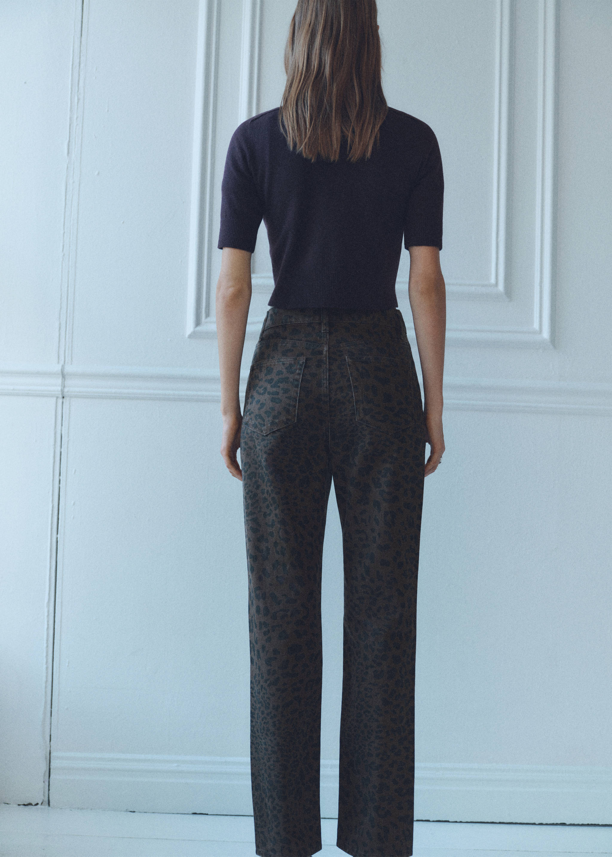 Jean droit léopard - Verso de l’article