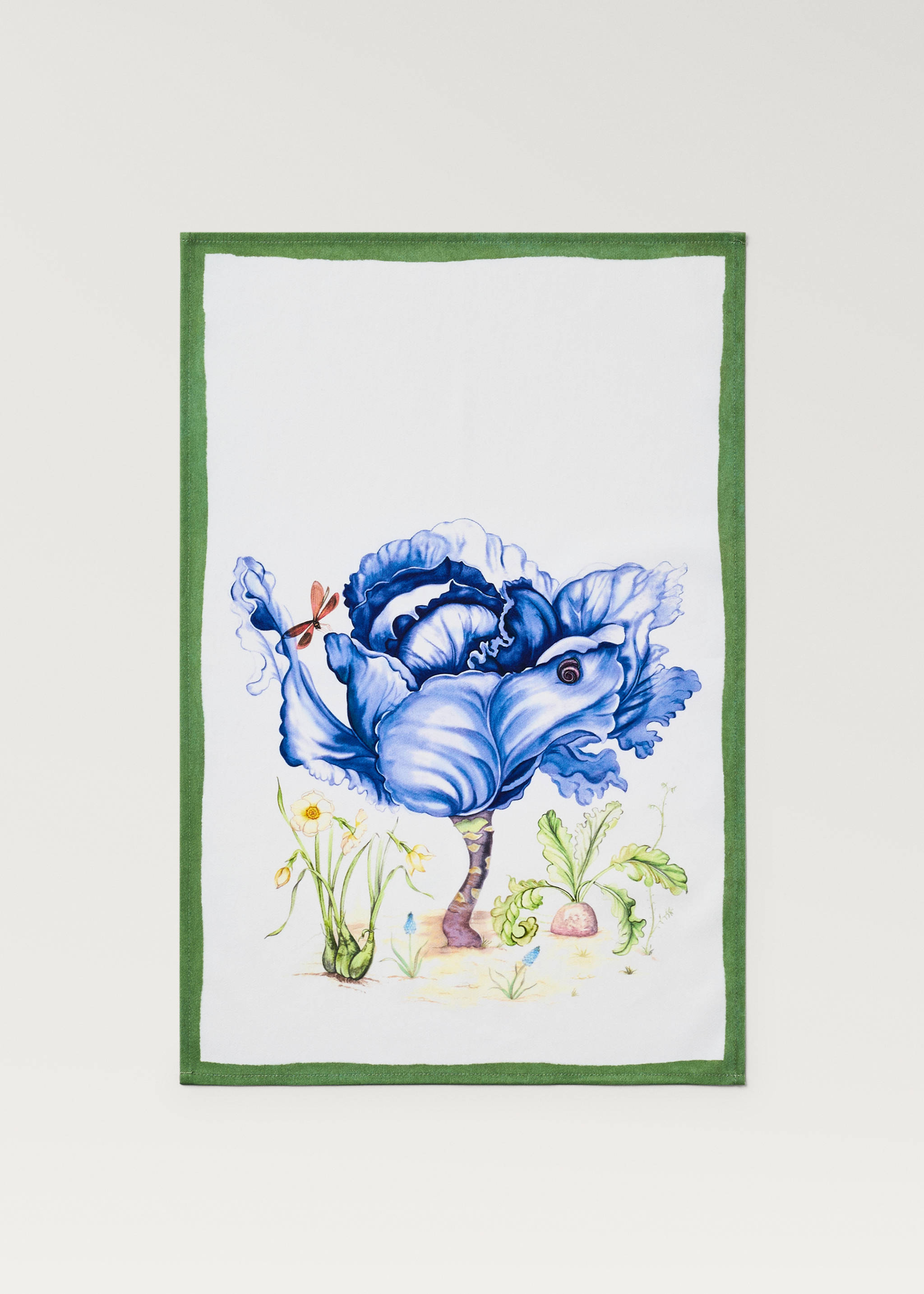 Floral-print cotton dish cloth - Details of the article 1