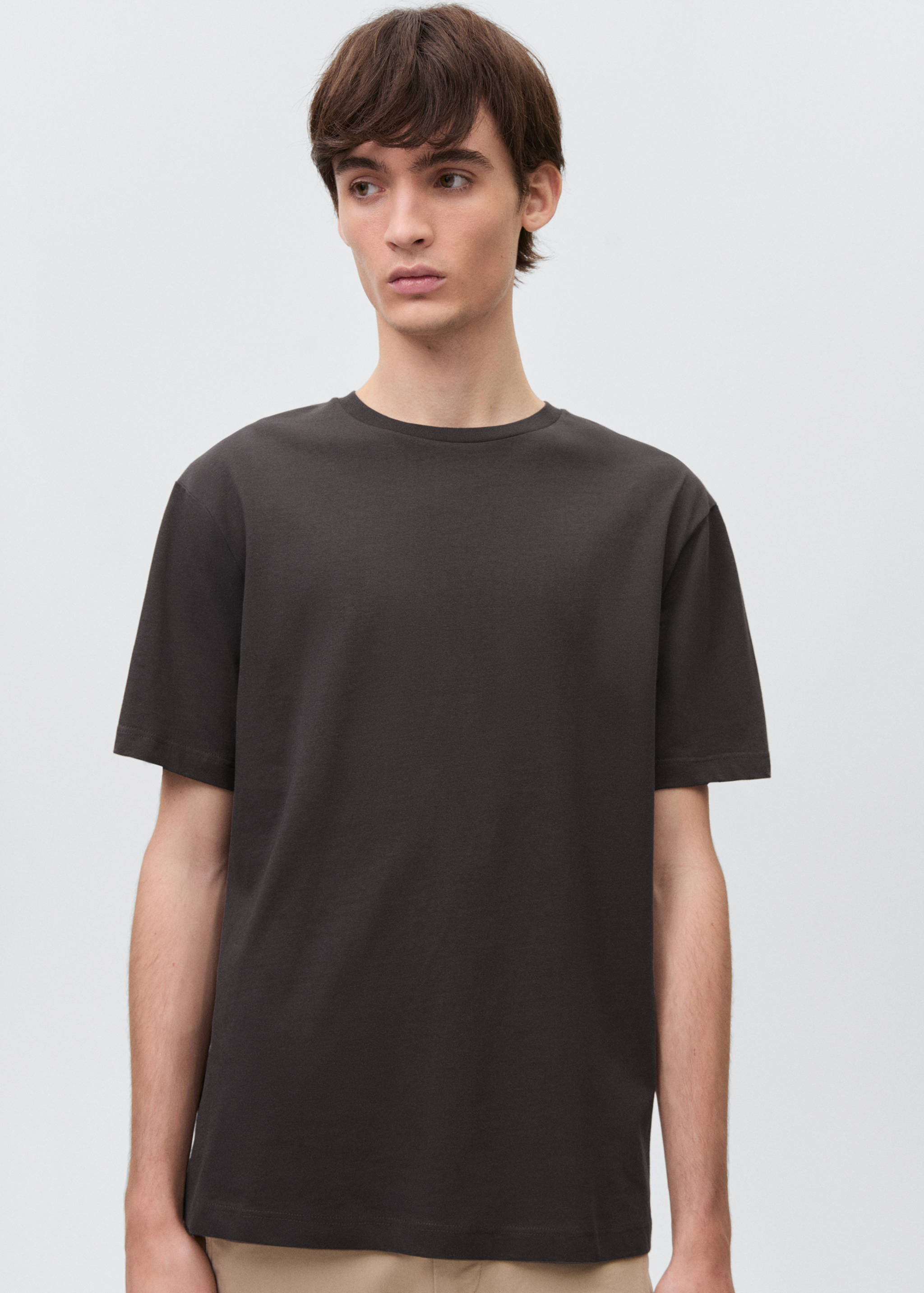 Essential cotton-blend T-shirt - Medium plane