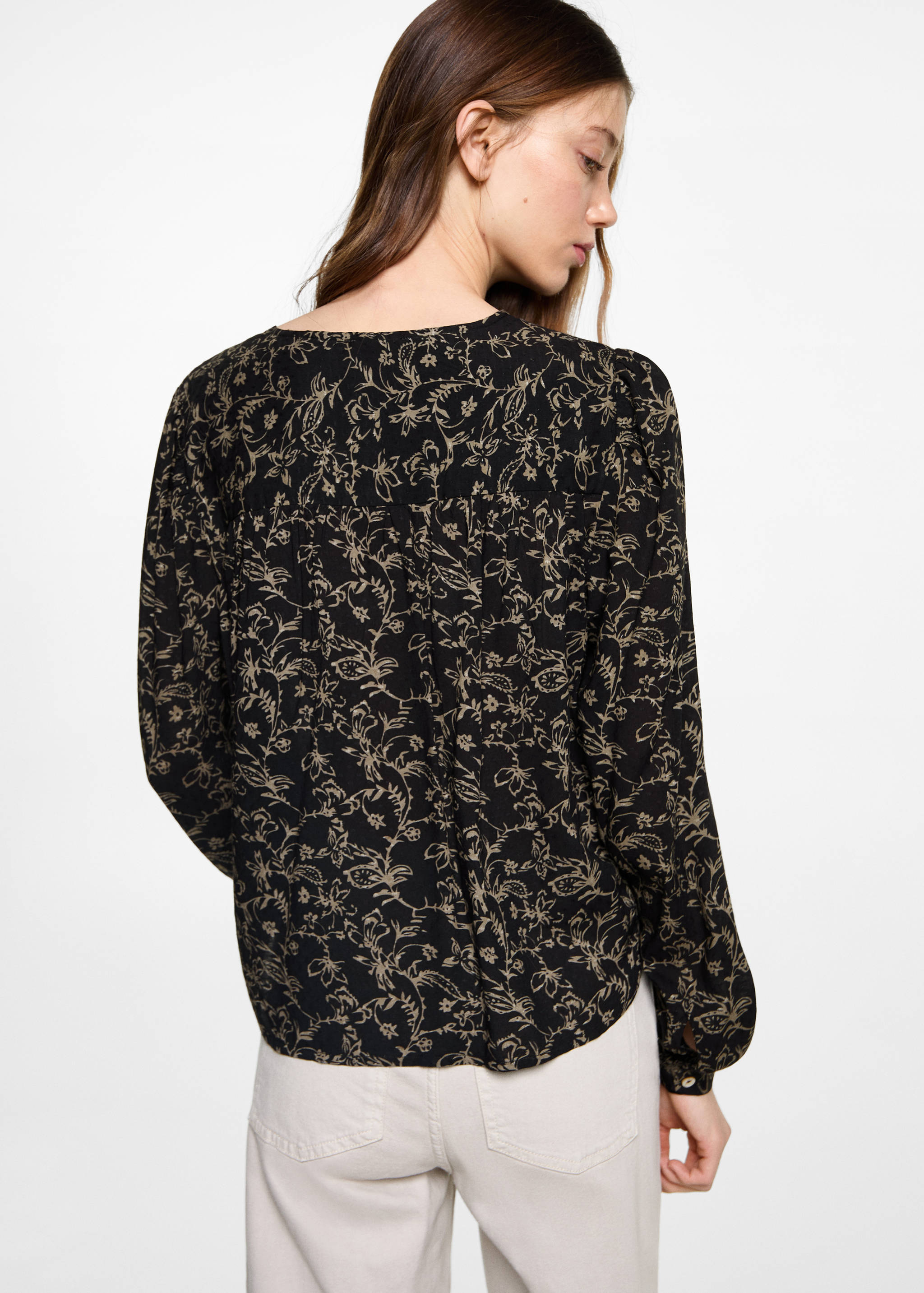 Floral print blouse - Reverse of the article