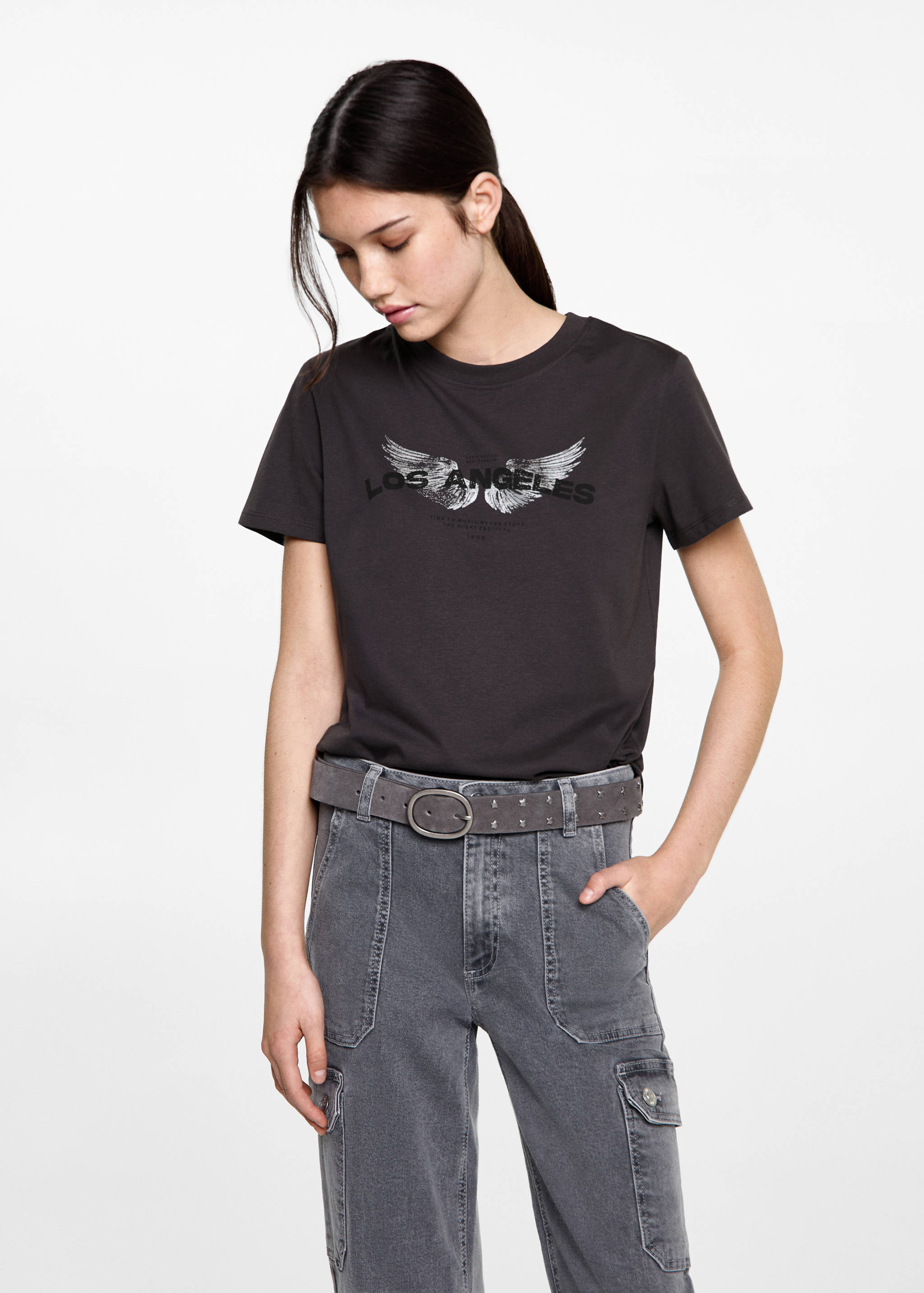 Short-sleeved printed t-shirt - Medium plane