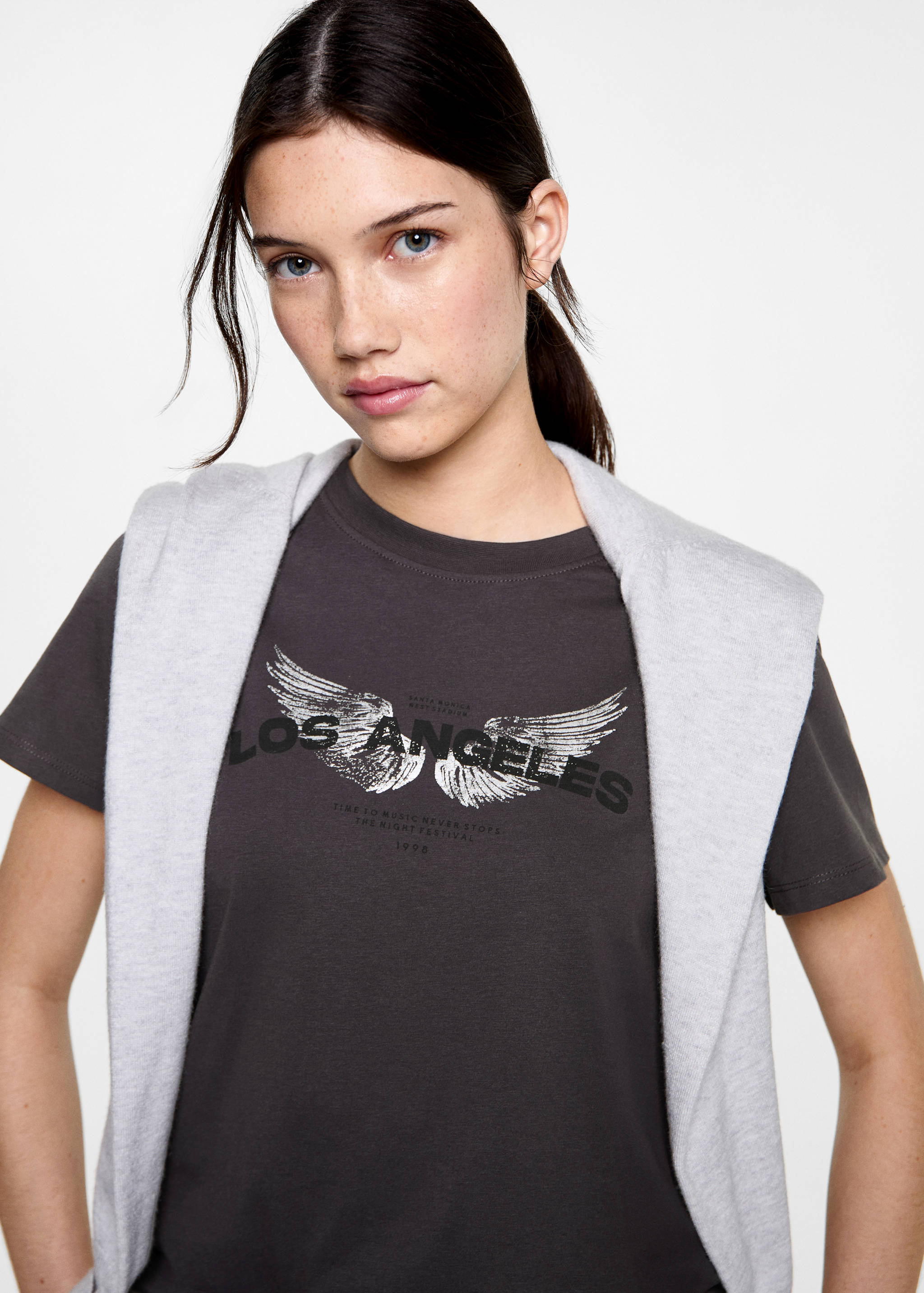 Short-sleeved printed t-shirt - Details of the article 1