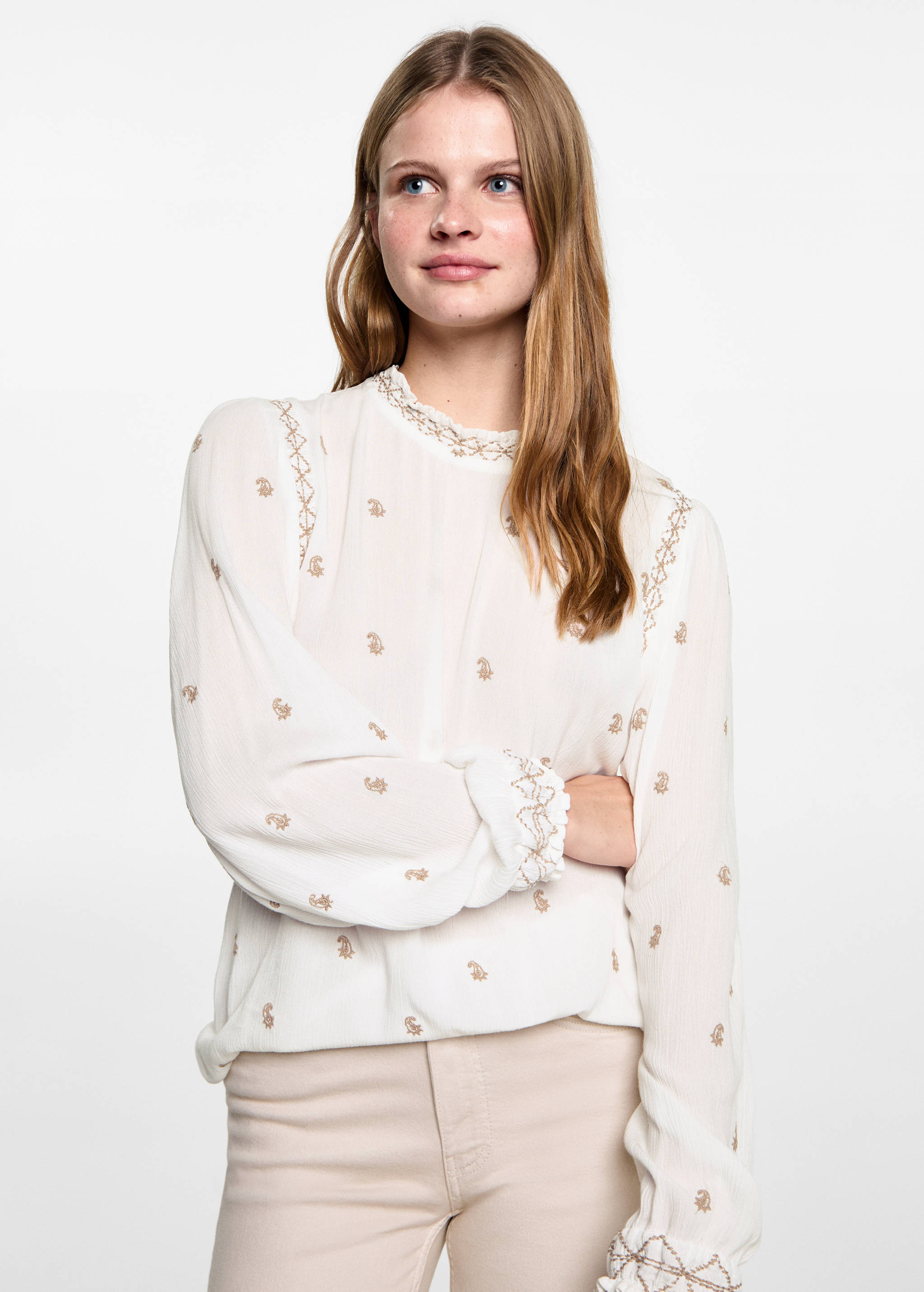 Embroidered blouse - Medium plane
