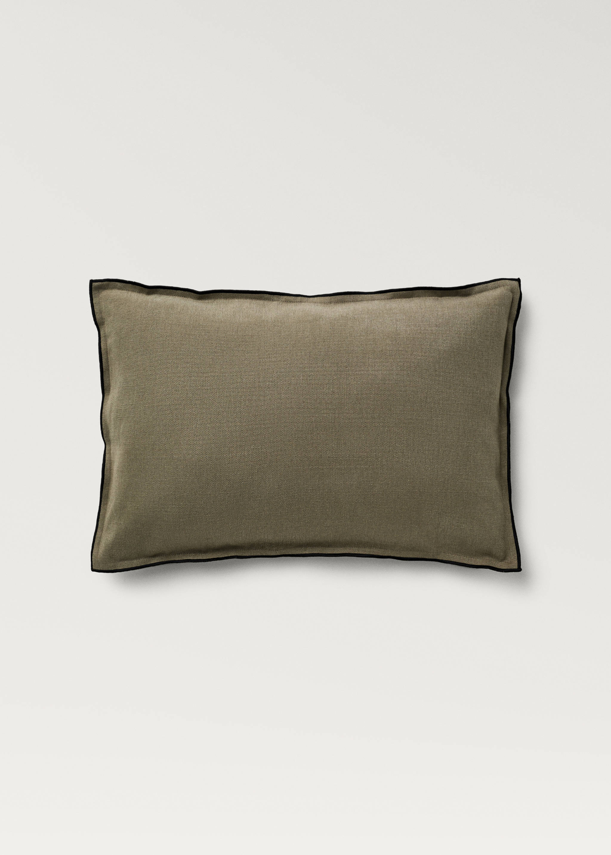 Cotton linen cushion cover with overlock flap 40x60cm - Article without model