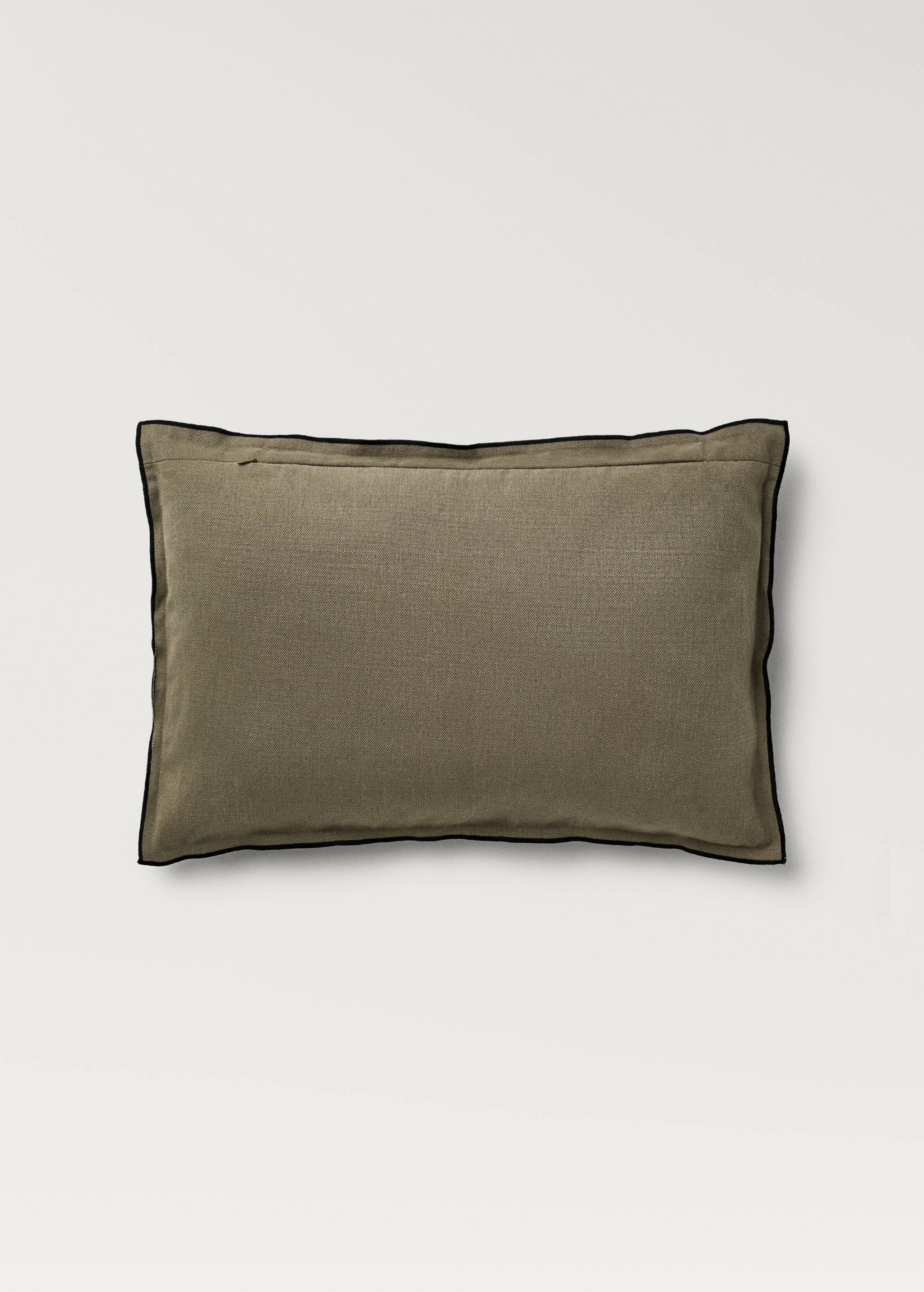 Cotton linen cushion cover with overlock flap 40x60cm - Details of the article 4