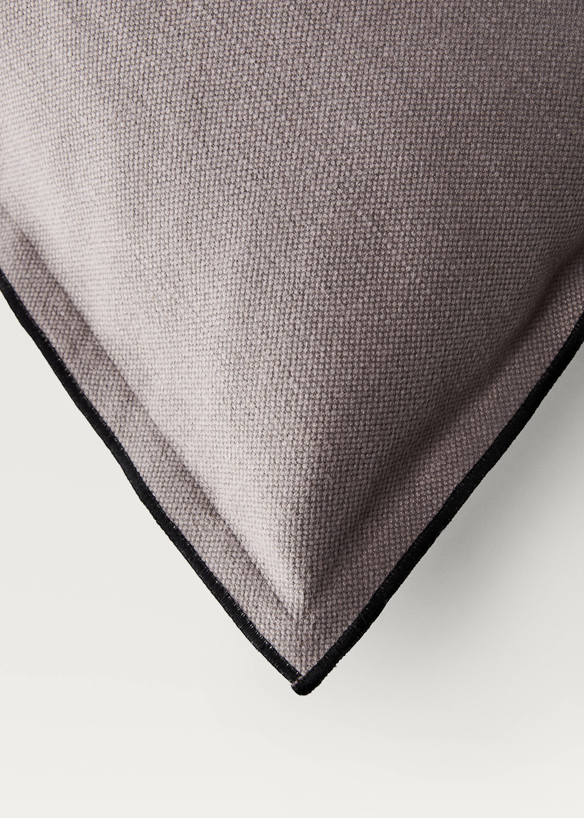 Cotton linen cushion cover with overlock flap 40x60cm - Details of the article 1
