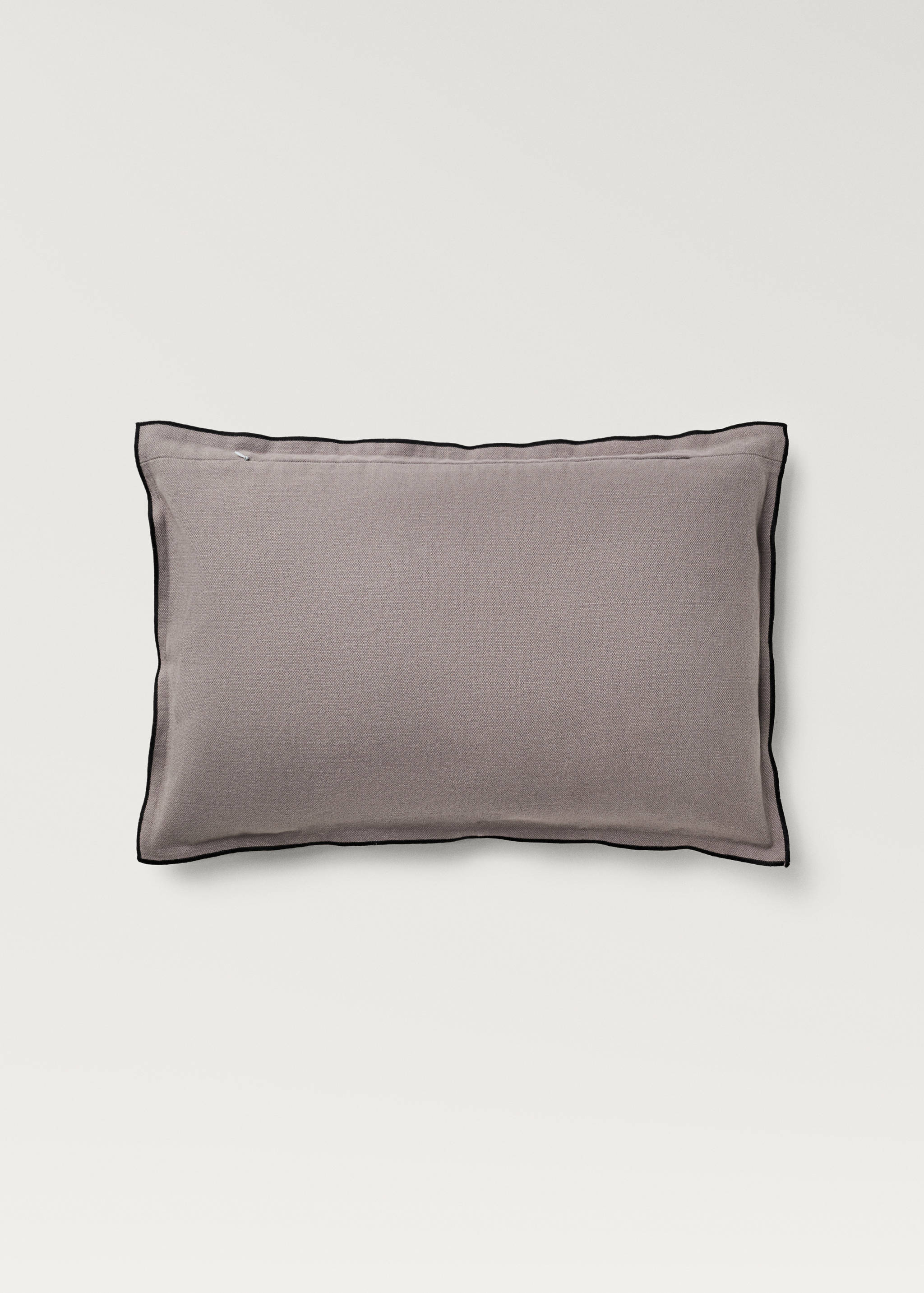 Cotton linen cushion cover with overlock flap 40x60cm - Details of the article 4
