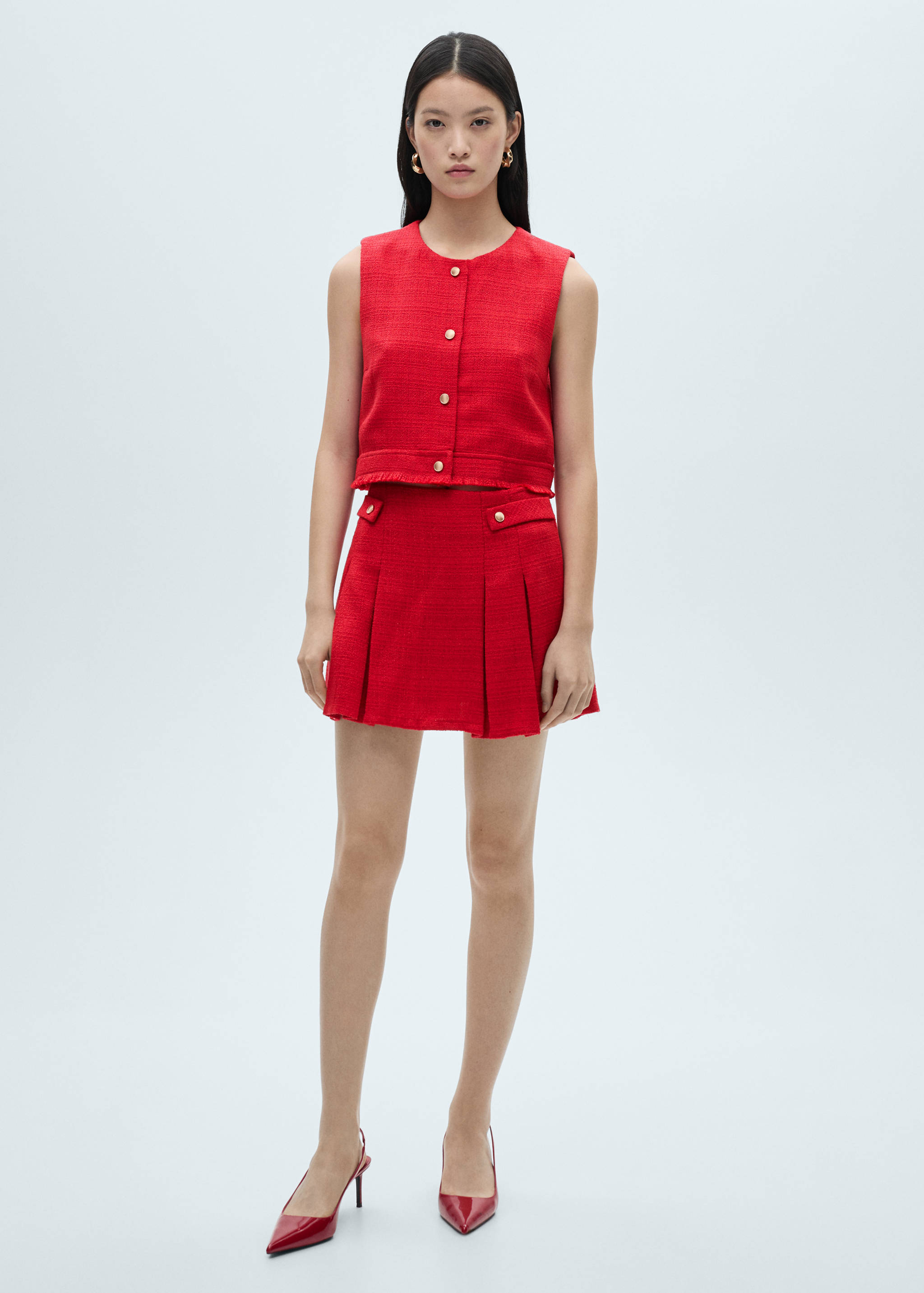 Юбка из твида со складками - Общий план