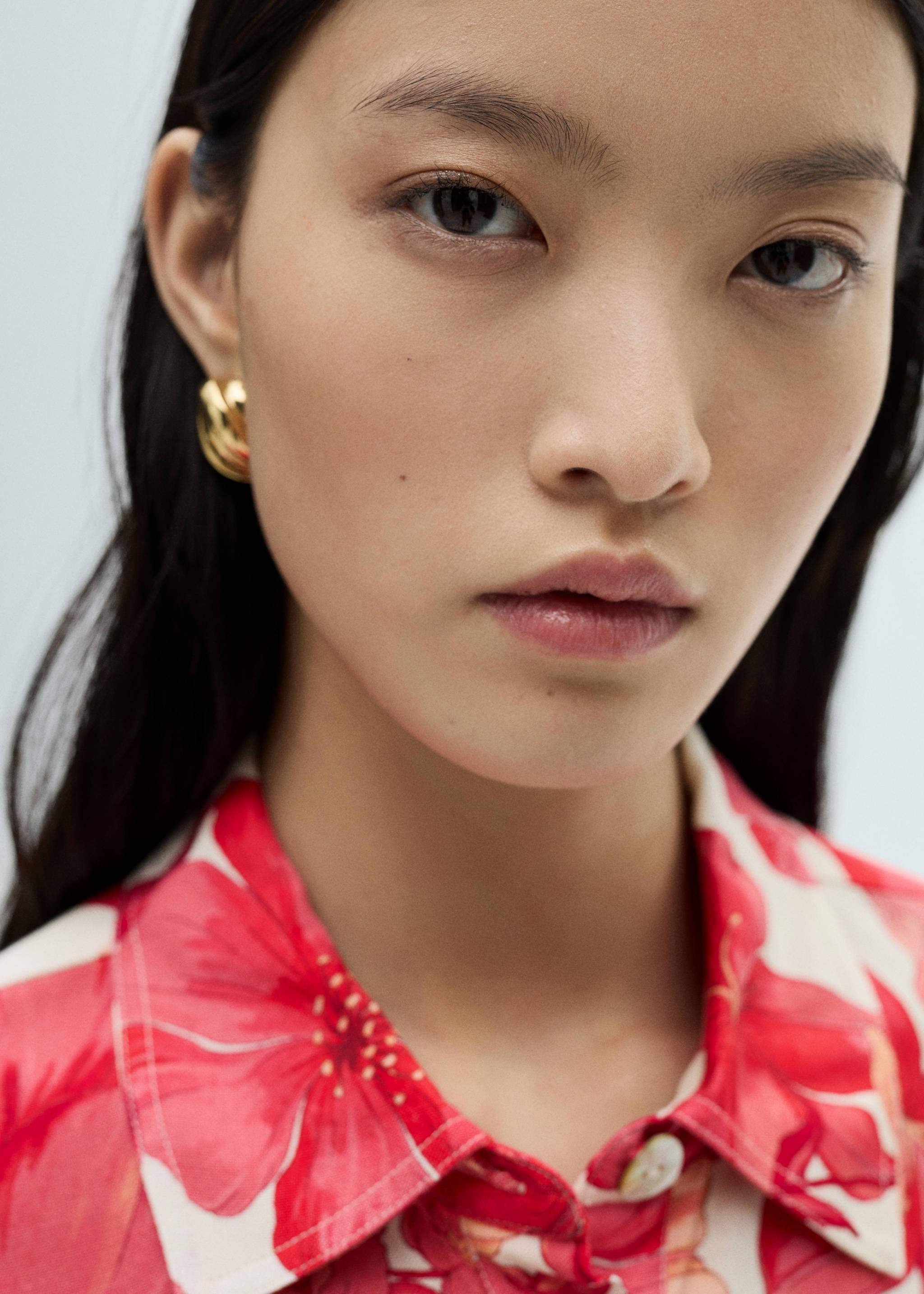 花朵印花短款连身裤 - null