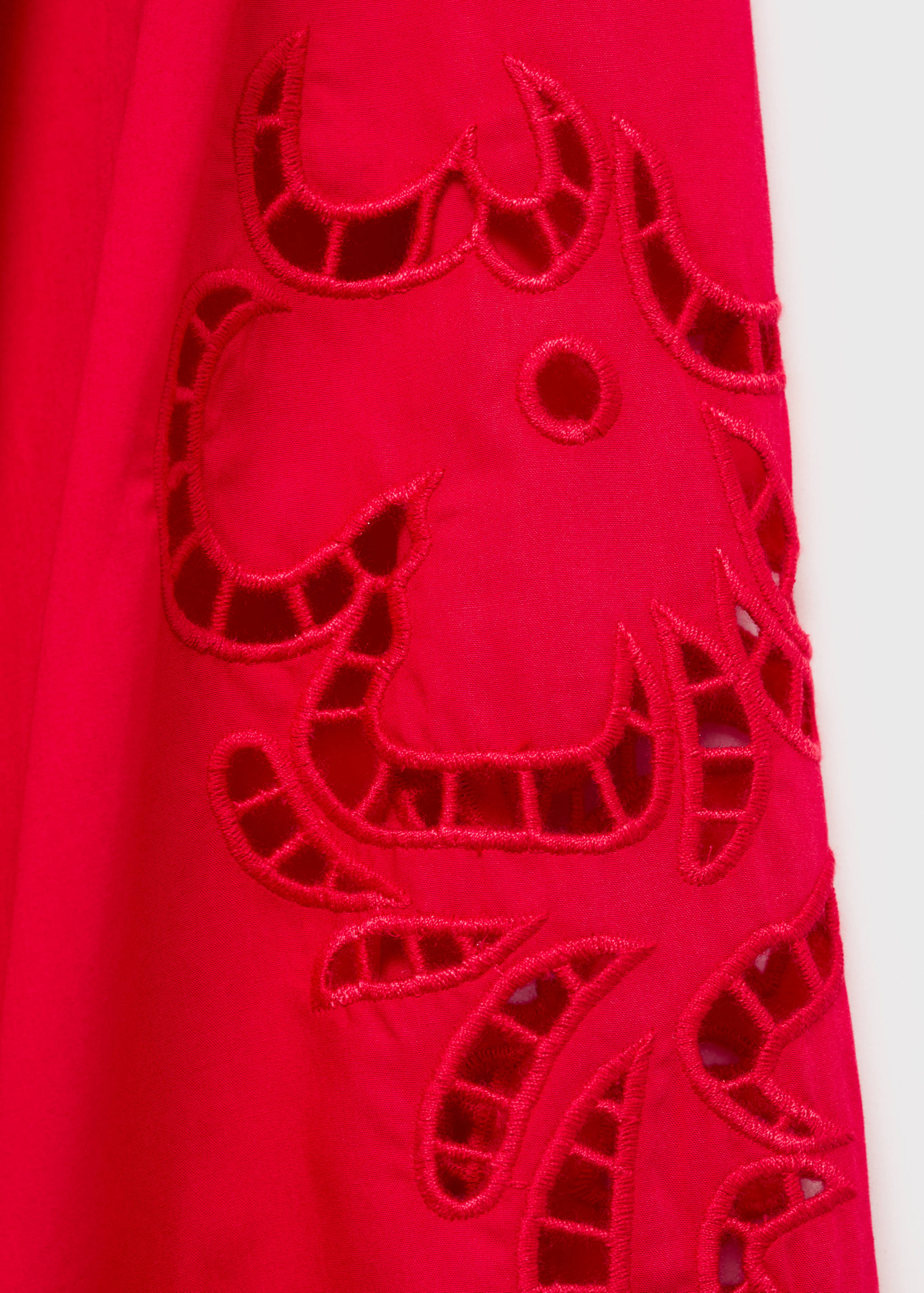 Cotton blouse with openwork detail - Details of the article 0