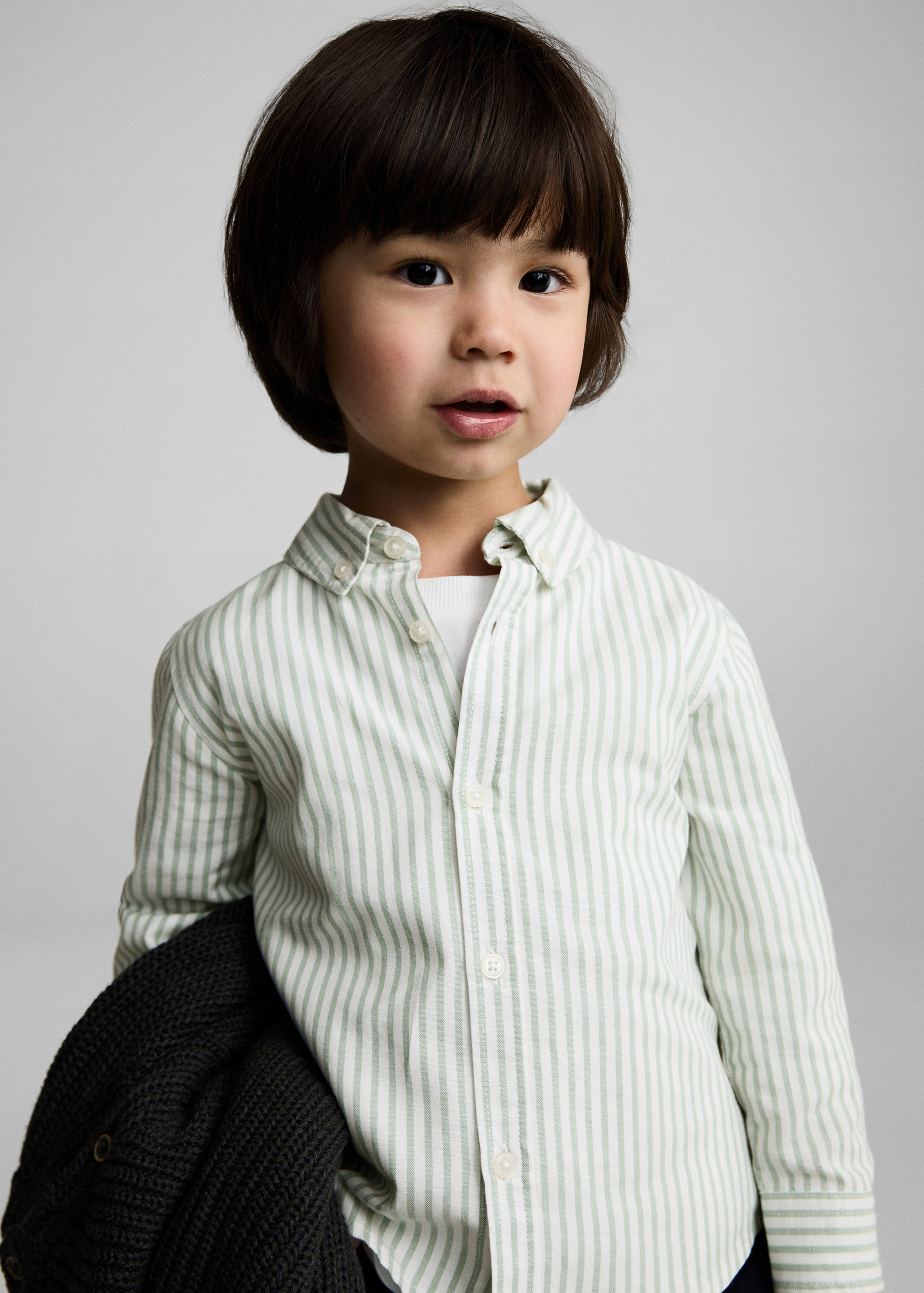 قميص أكسفورد مخطط - رؤية وسط