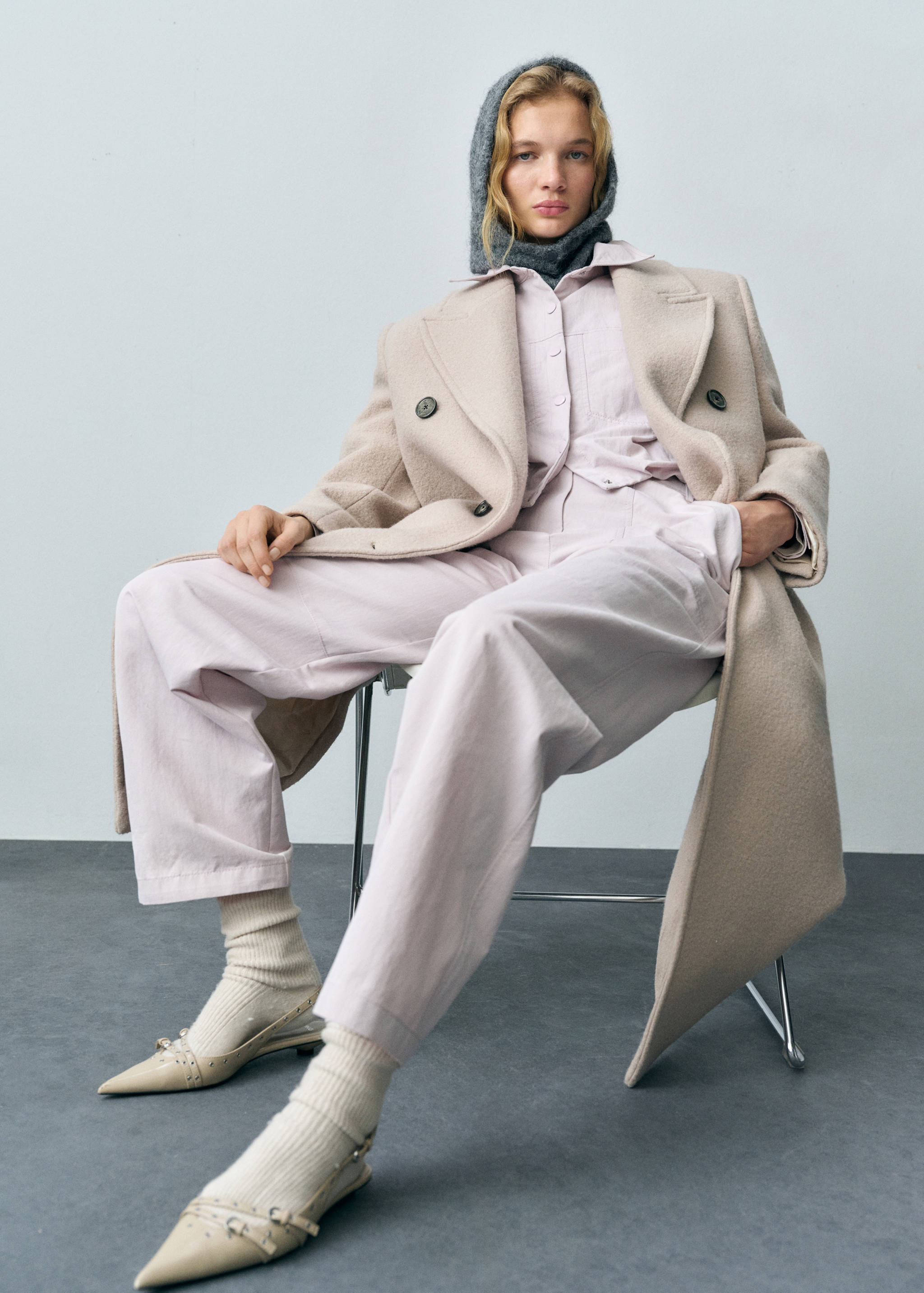 Wide leg pants with decorative seams - Details of the article 2