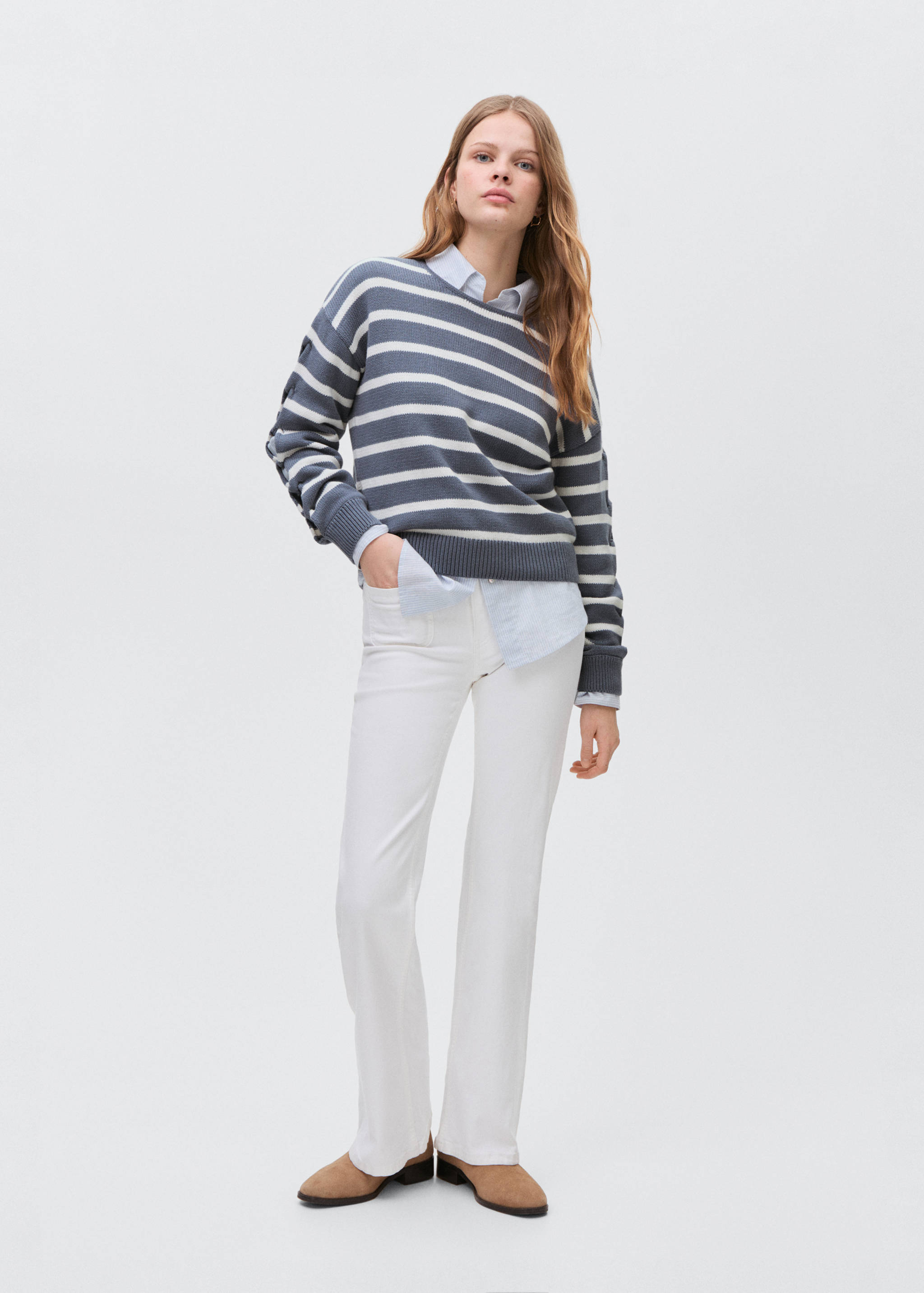 Knit striped sweater - General plane