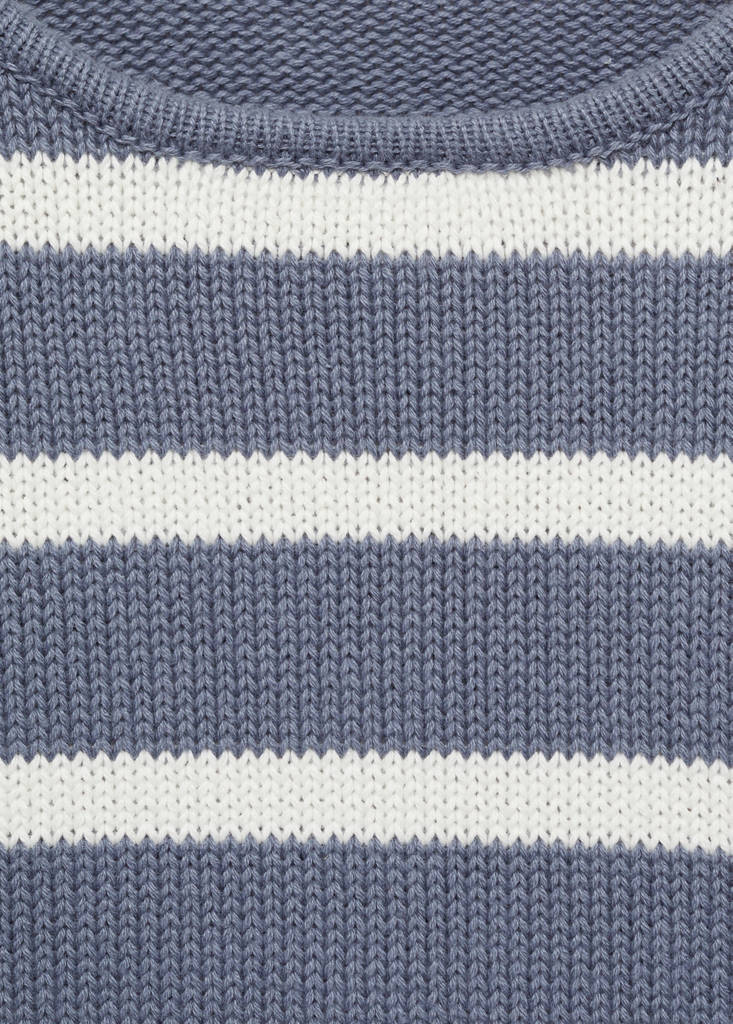 Knit striped sweater — Dark Navy