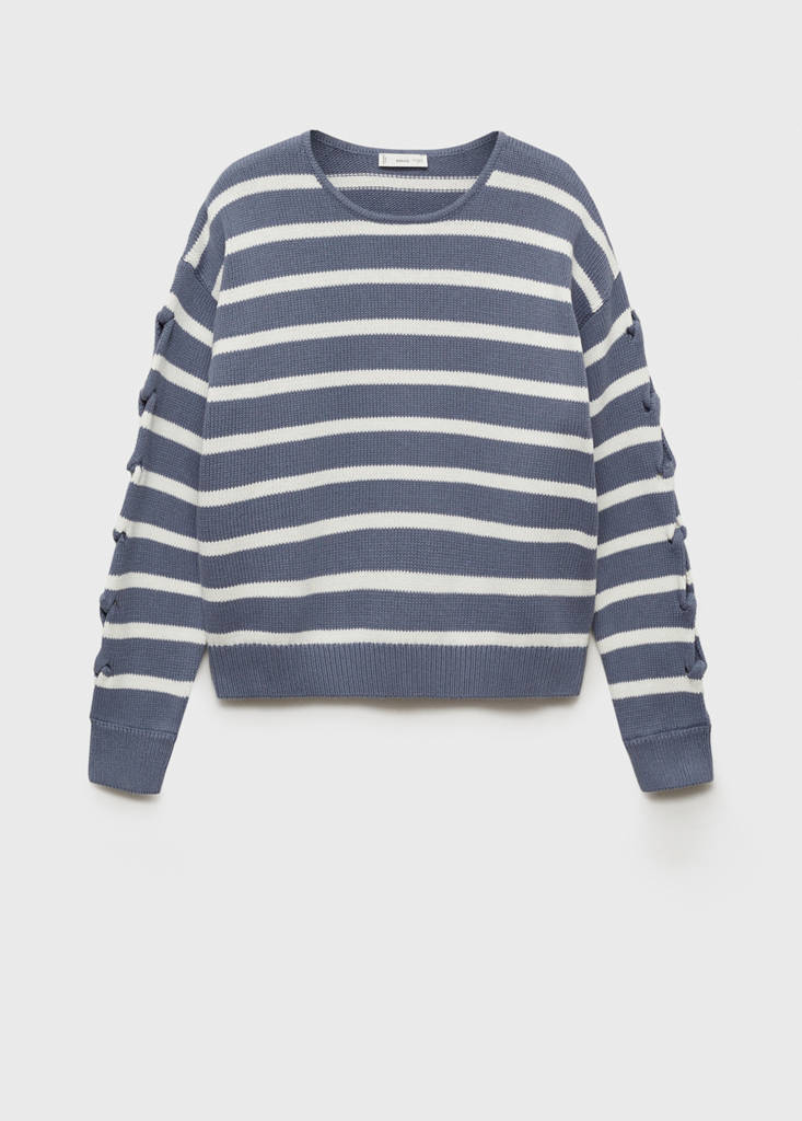 Knit striped sweater — Dark Navy