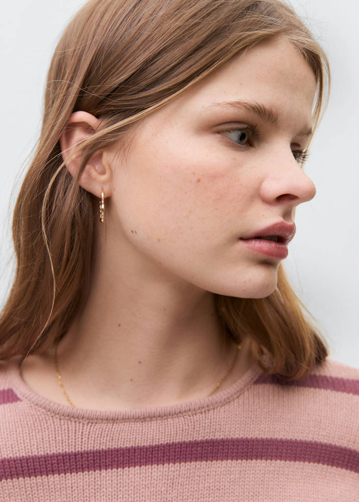 Knit striped sweater — Pastel Pink