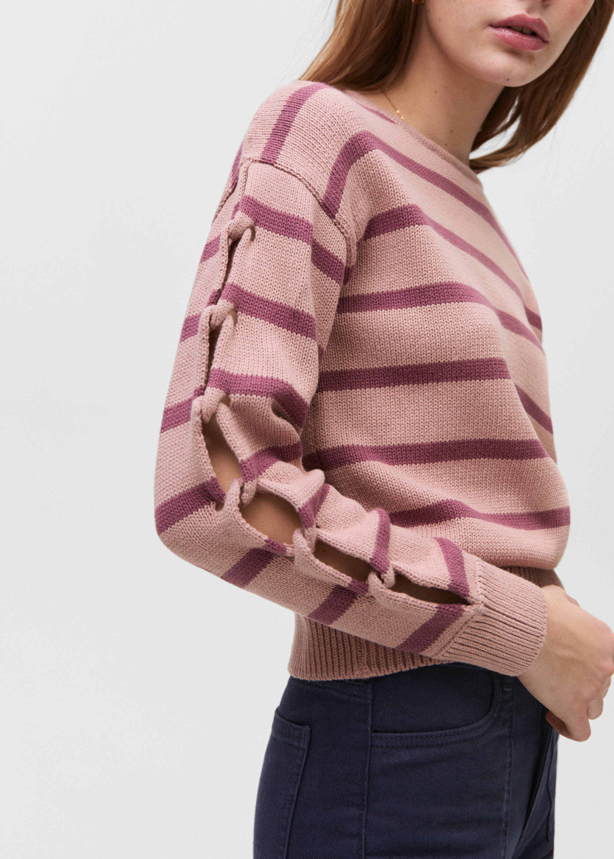 Knit striped sweater - Details of the article 6