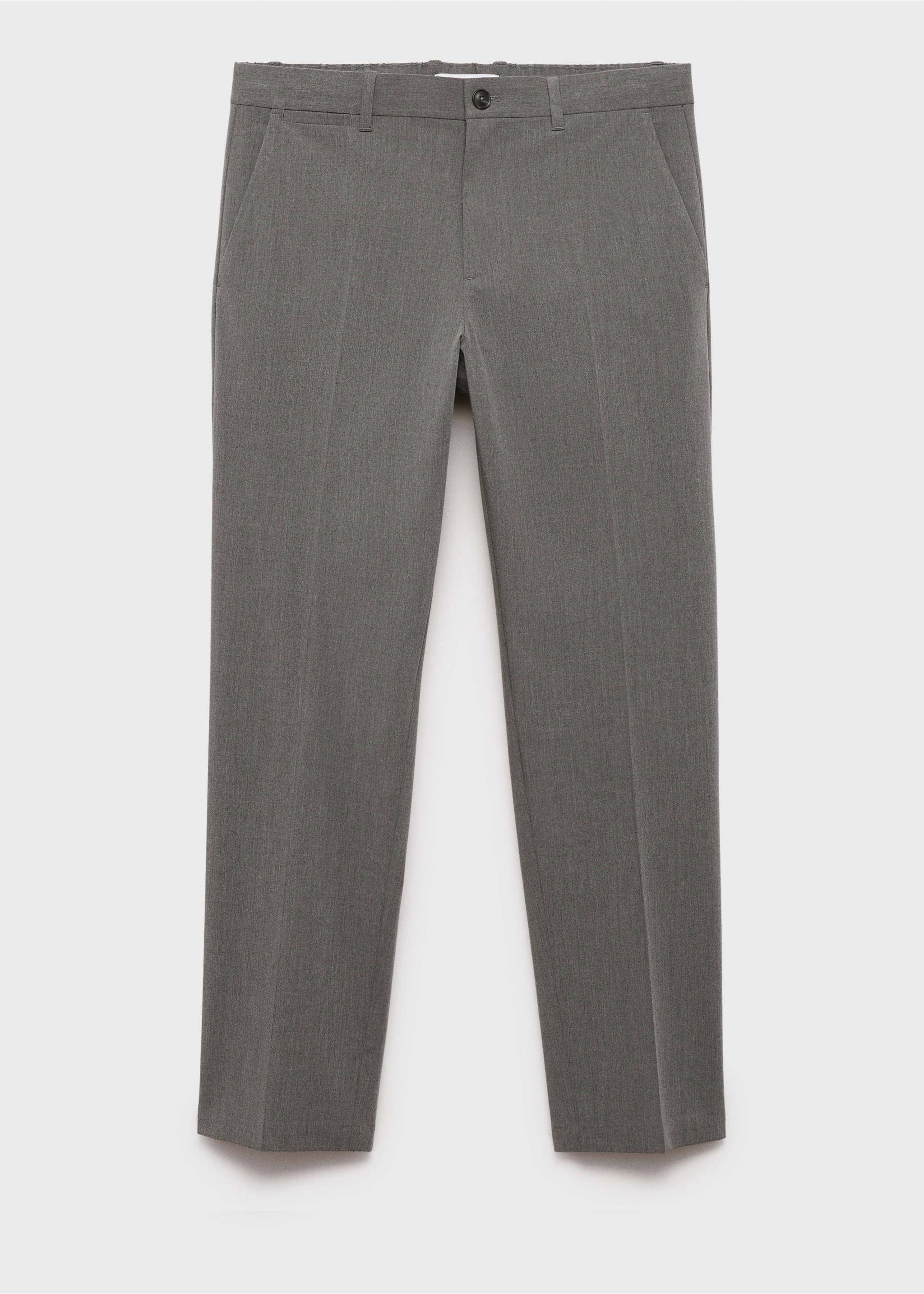 Bologna slim cropped comfort stretch pants - Article without model, Medium Heather Grey. Ref: 87032889-00.