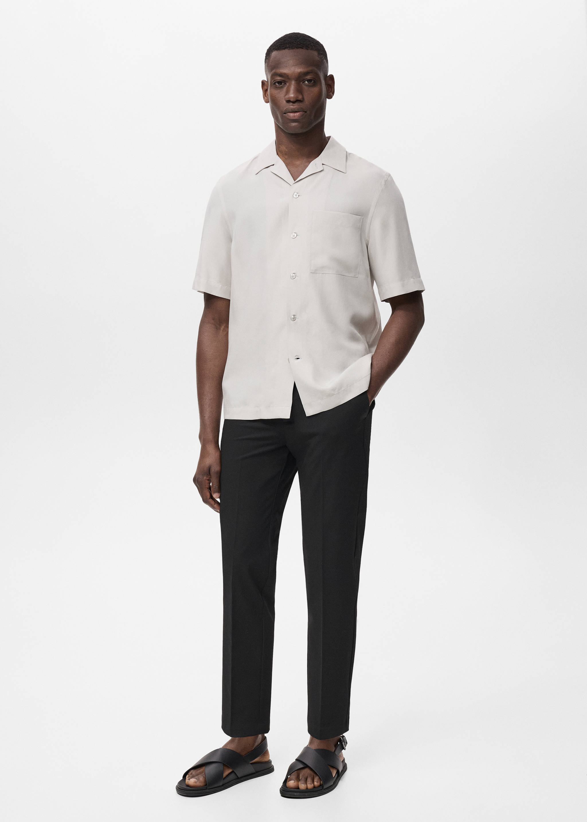 Pantalon Bologna slim-fit cropped comfort stretch - Plan général