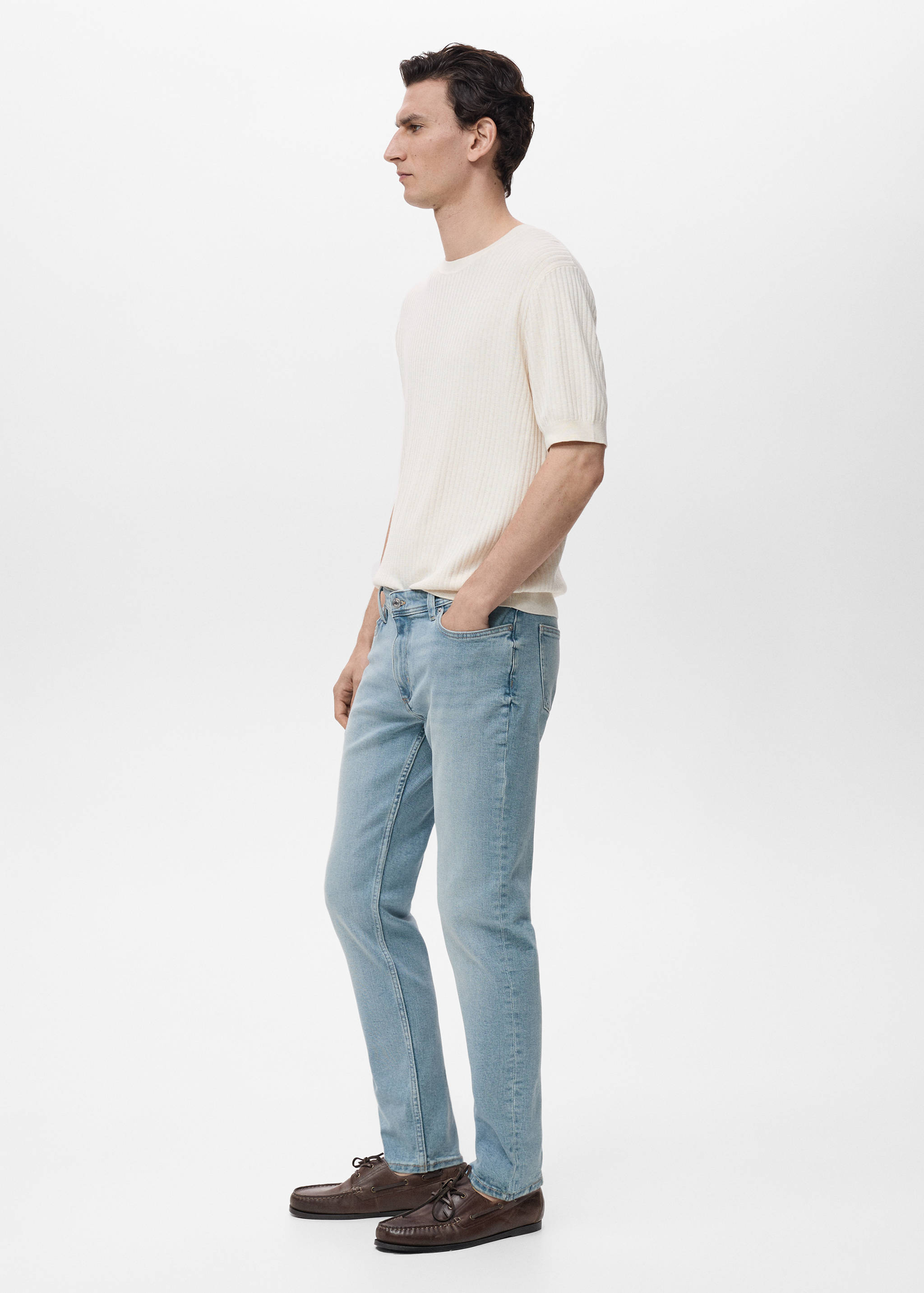 Jan slim-fit jeans with frayed effect - Details of the article 5