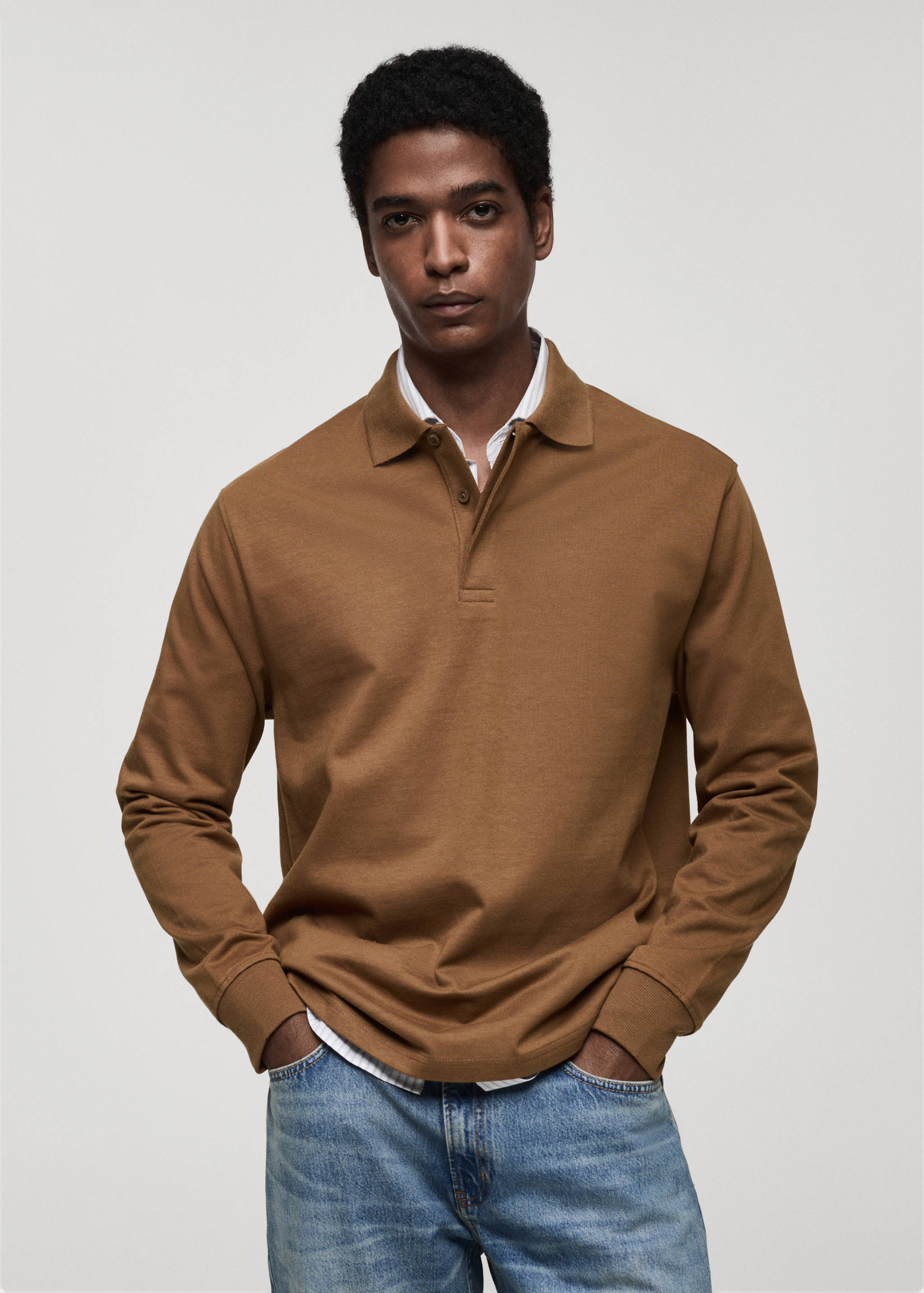 100% cotton polo sweatshirt - Medium plane