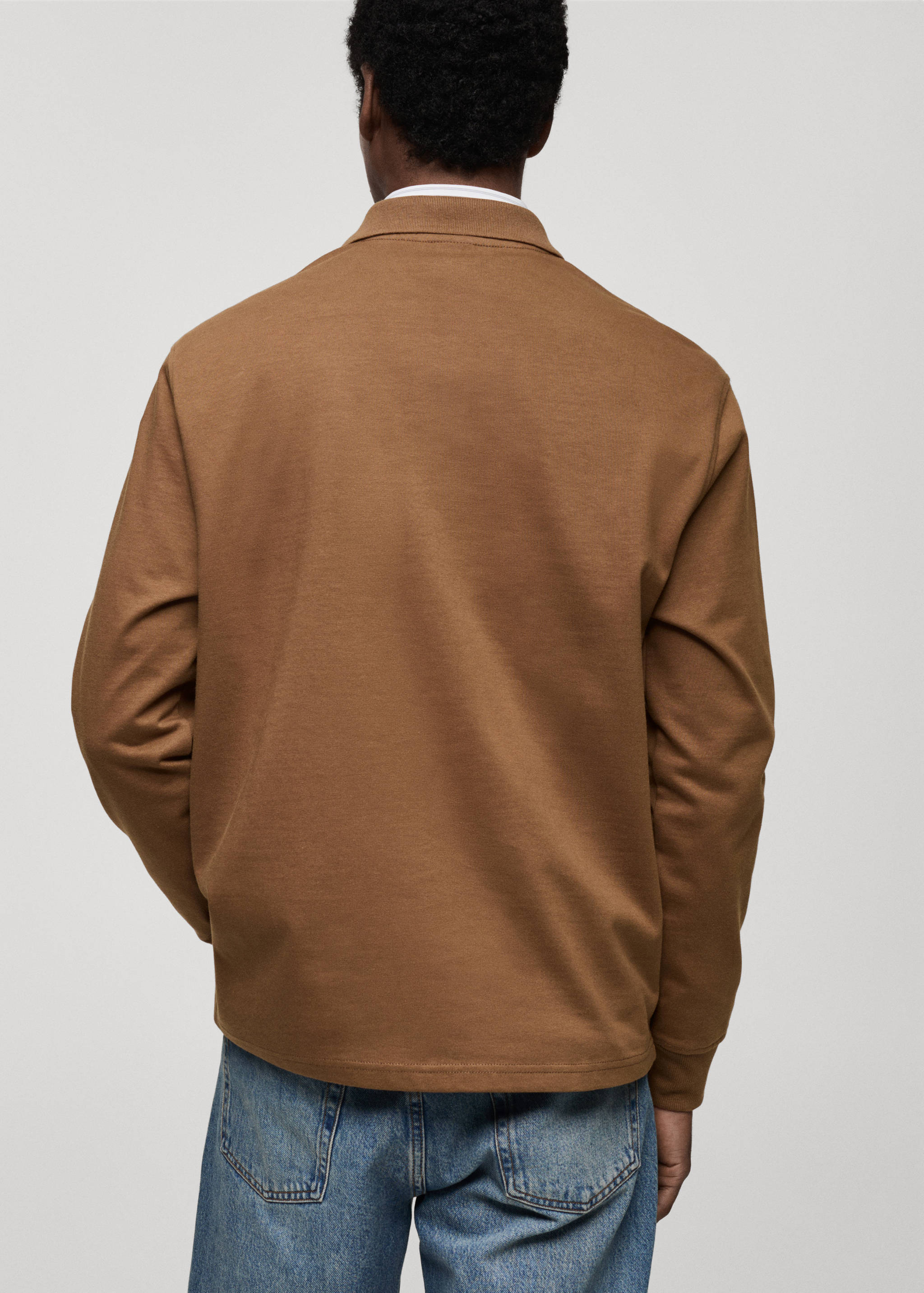 100% cotton polo sweatshirt - Reverse of the article