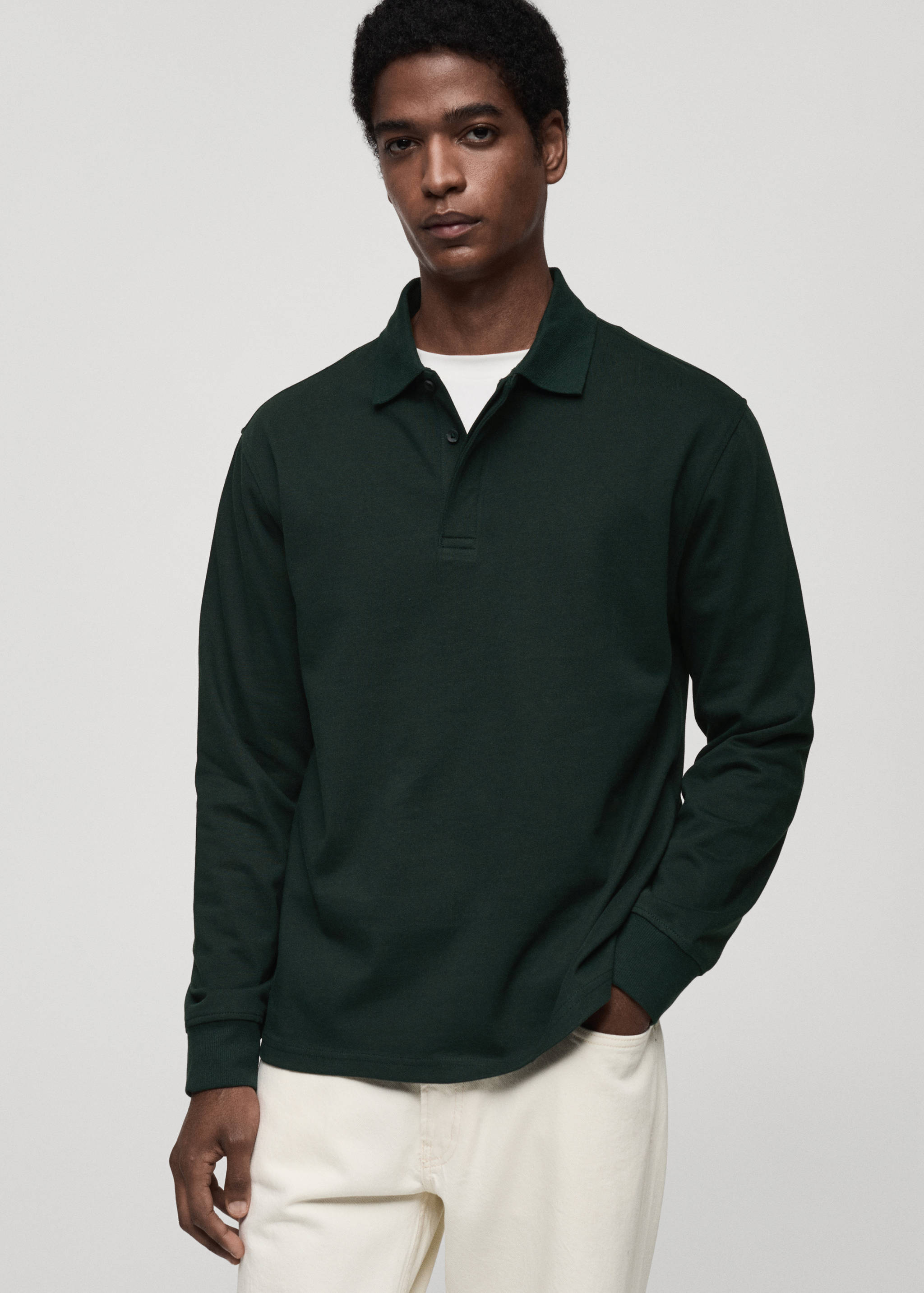 100% cotton polo sweatshirt - Medium plane