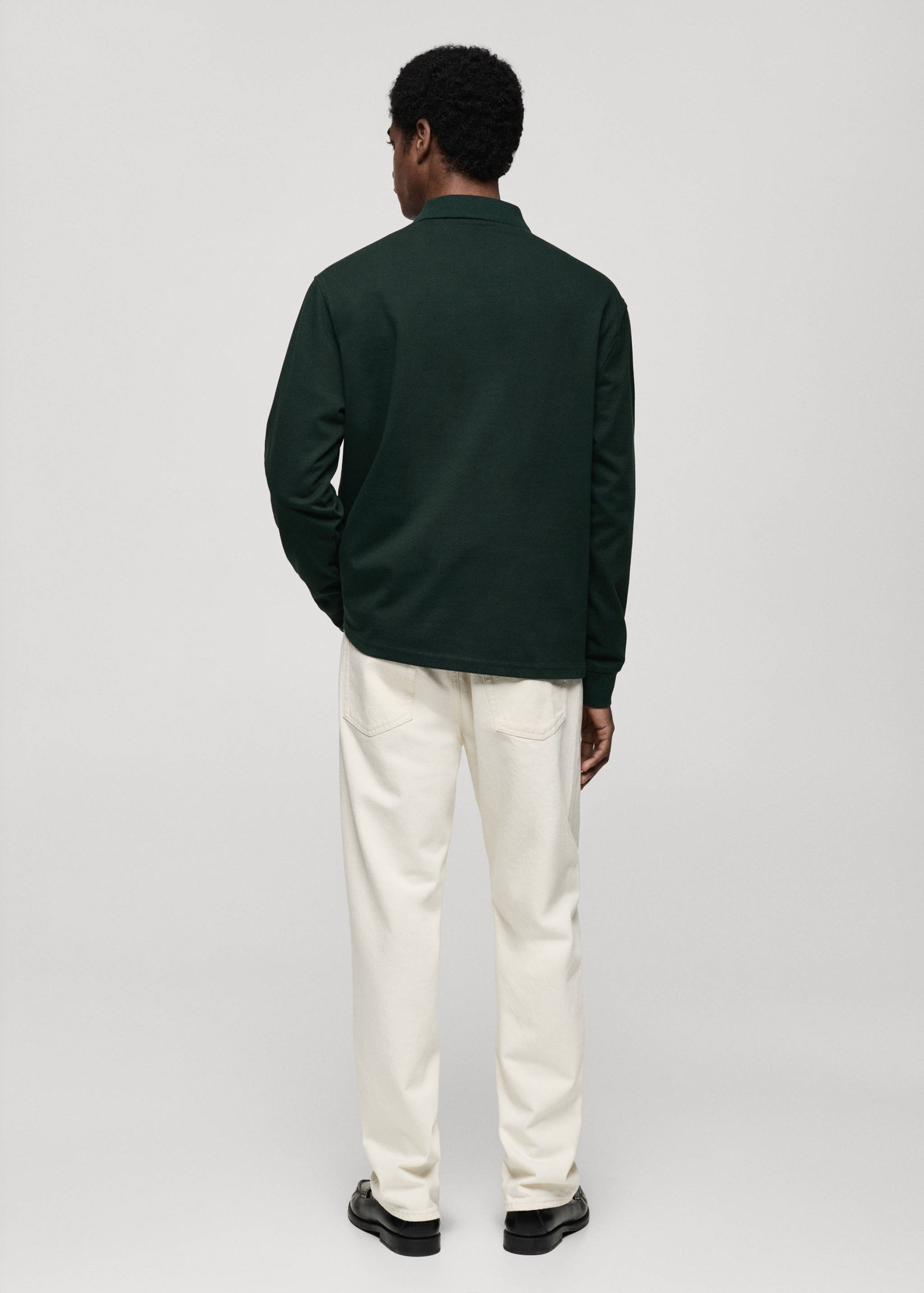 100% cotton polo sweatshirt - Reverse of the article
