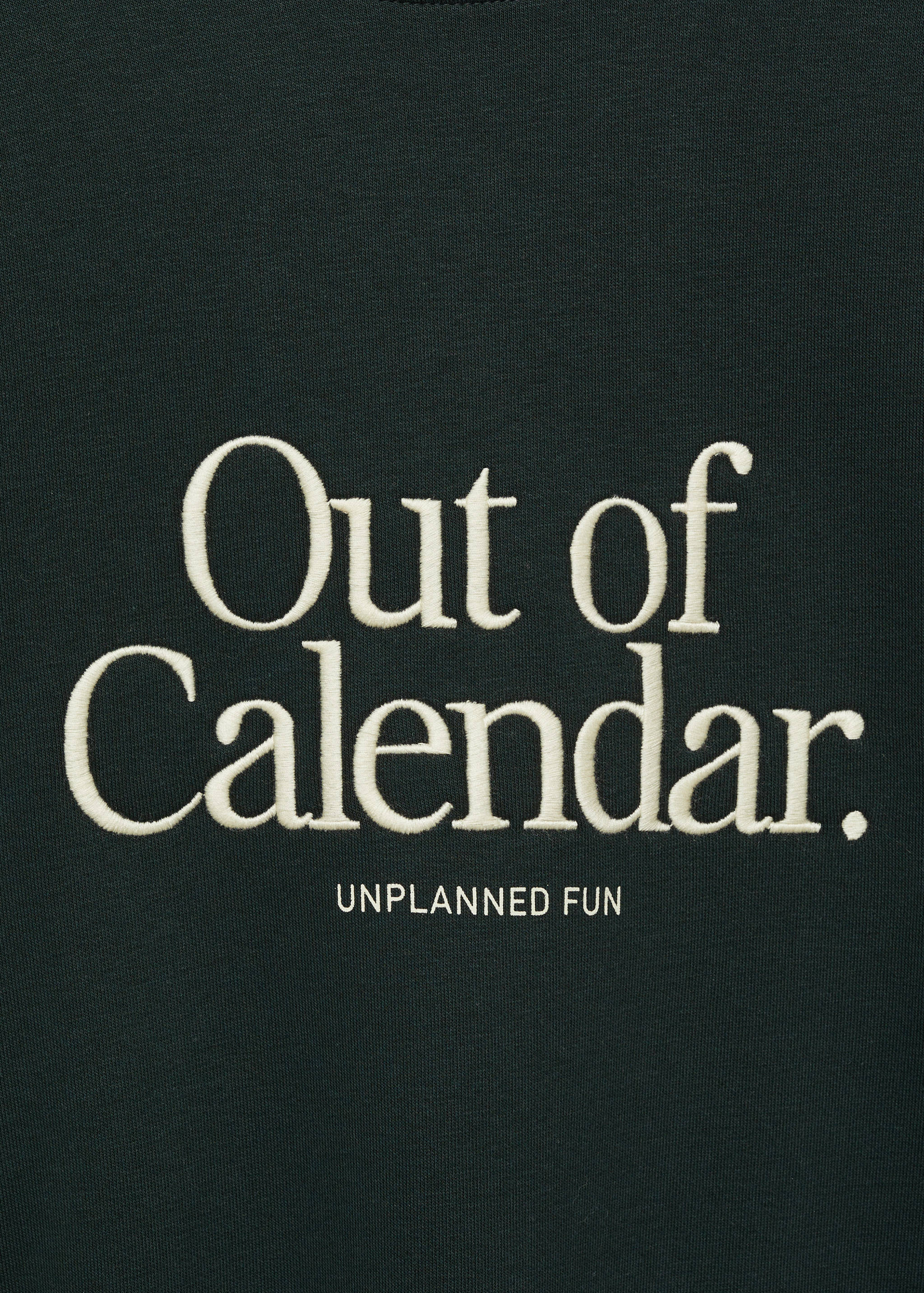 Хлопковая толстовка с вышитой надписью - Деталь изделия 8