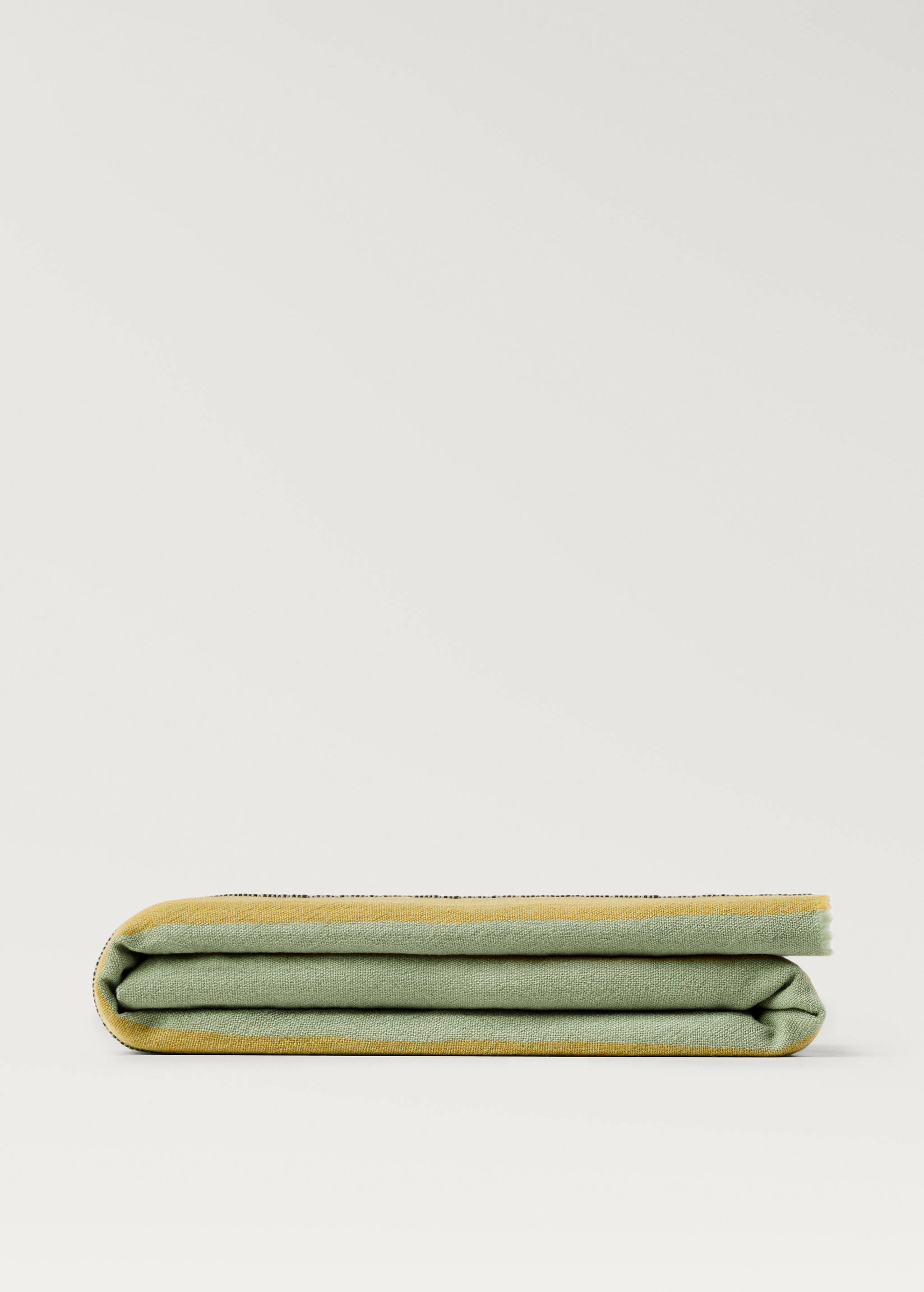 100% wool blanket with contrasting stripes - Article without model