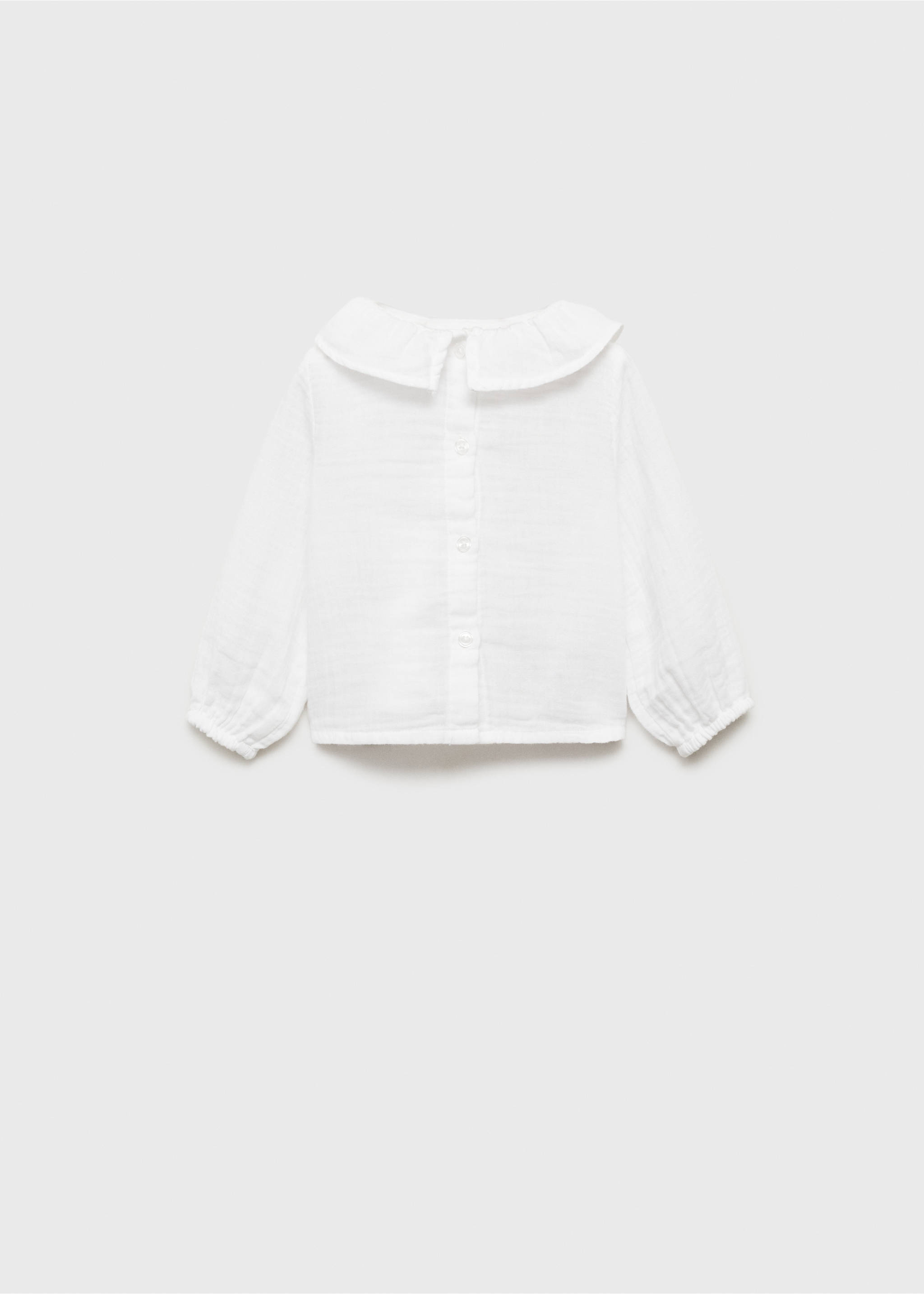 Cheesecloth cotton blouse - Reverse of the article, Off White. Ref: 87032897-00.