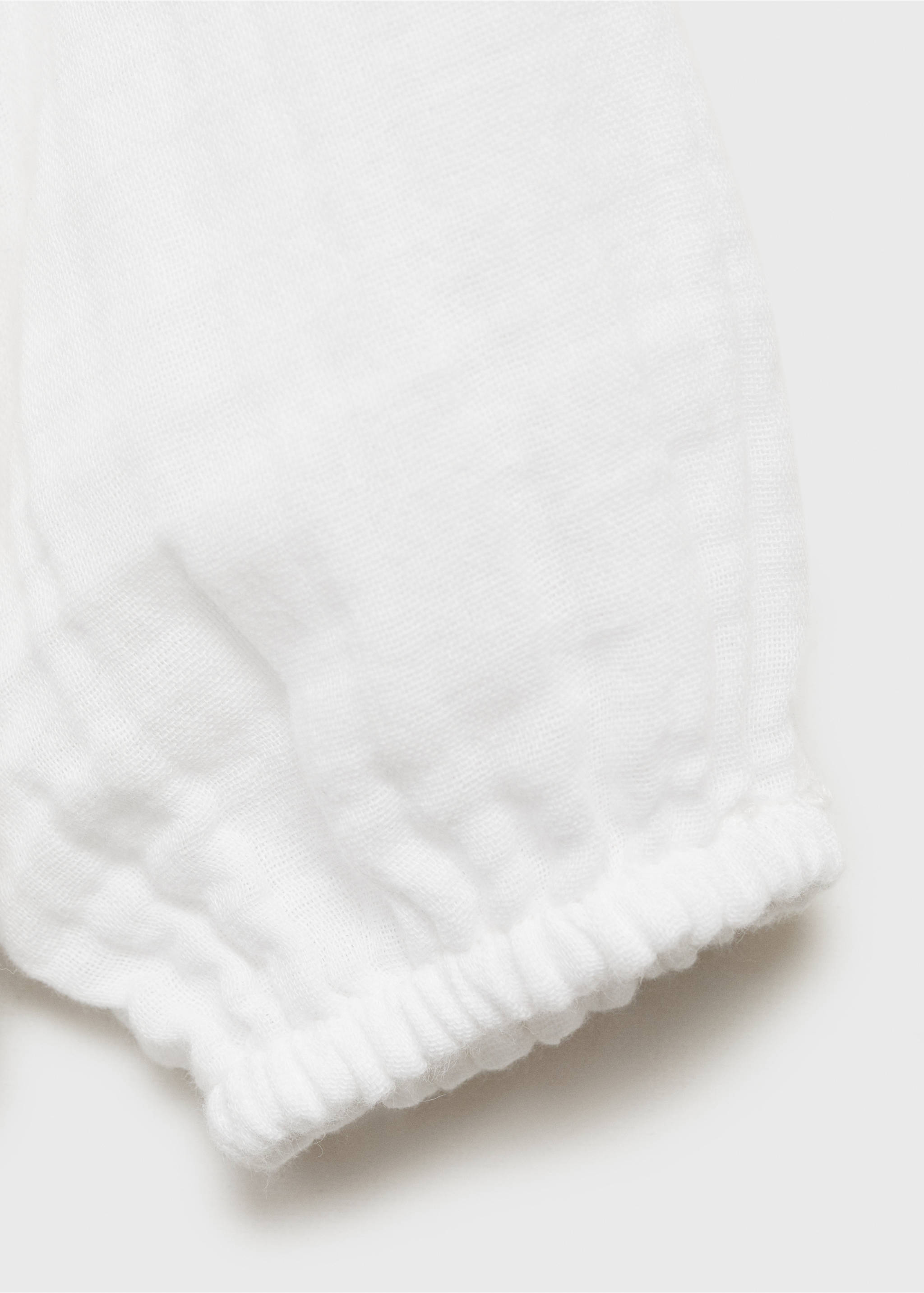 Cheesecloth cotton blouse - Details of the article 8, Off White. Ref: 87032897-00.