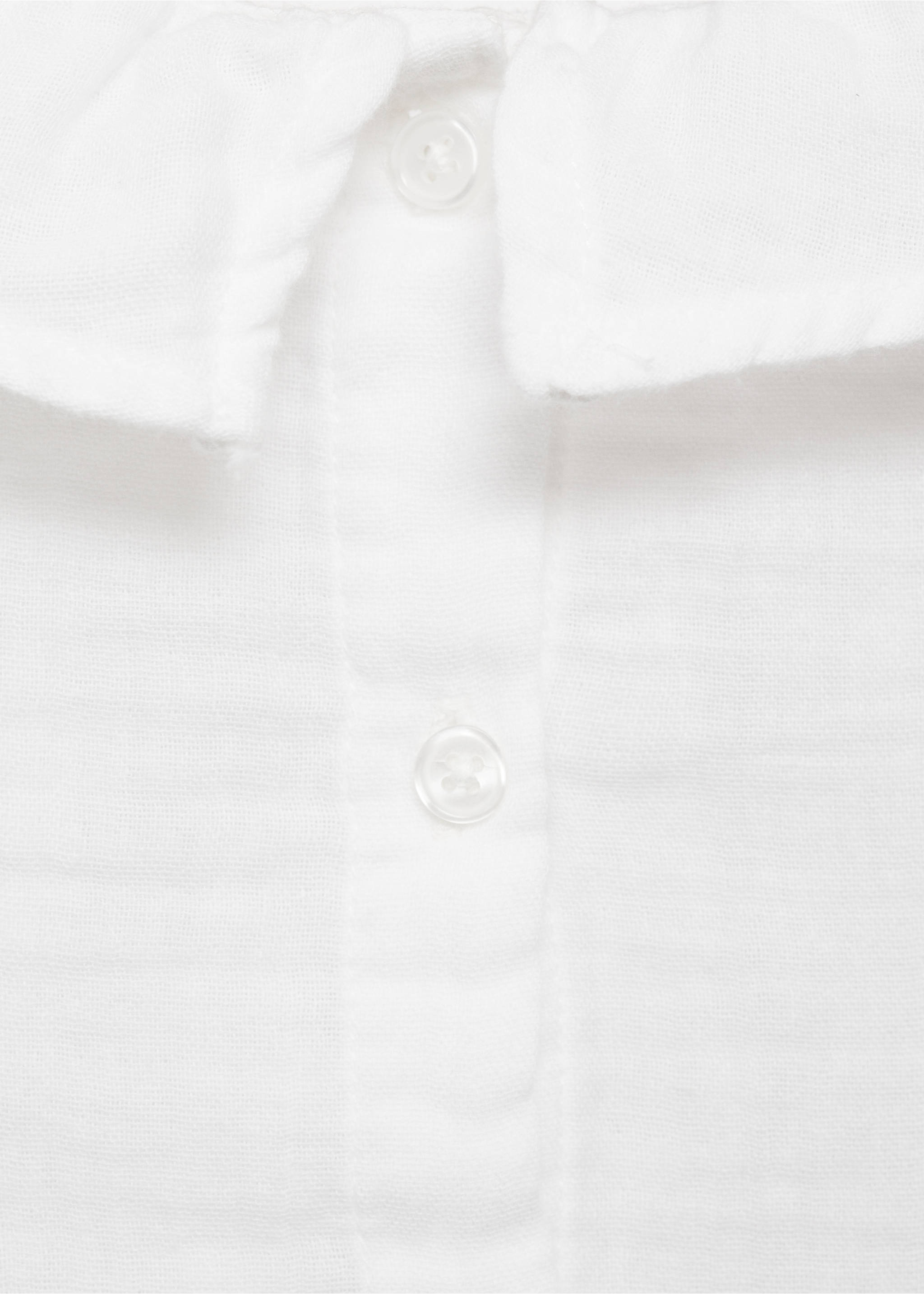Cheesecloth cotton blouse - Details of the article 0, Off White. Ref: 87032897-00.