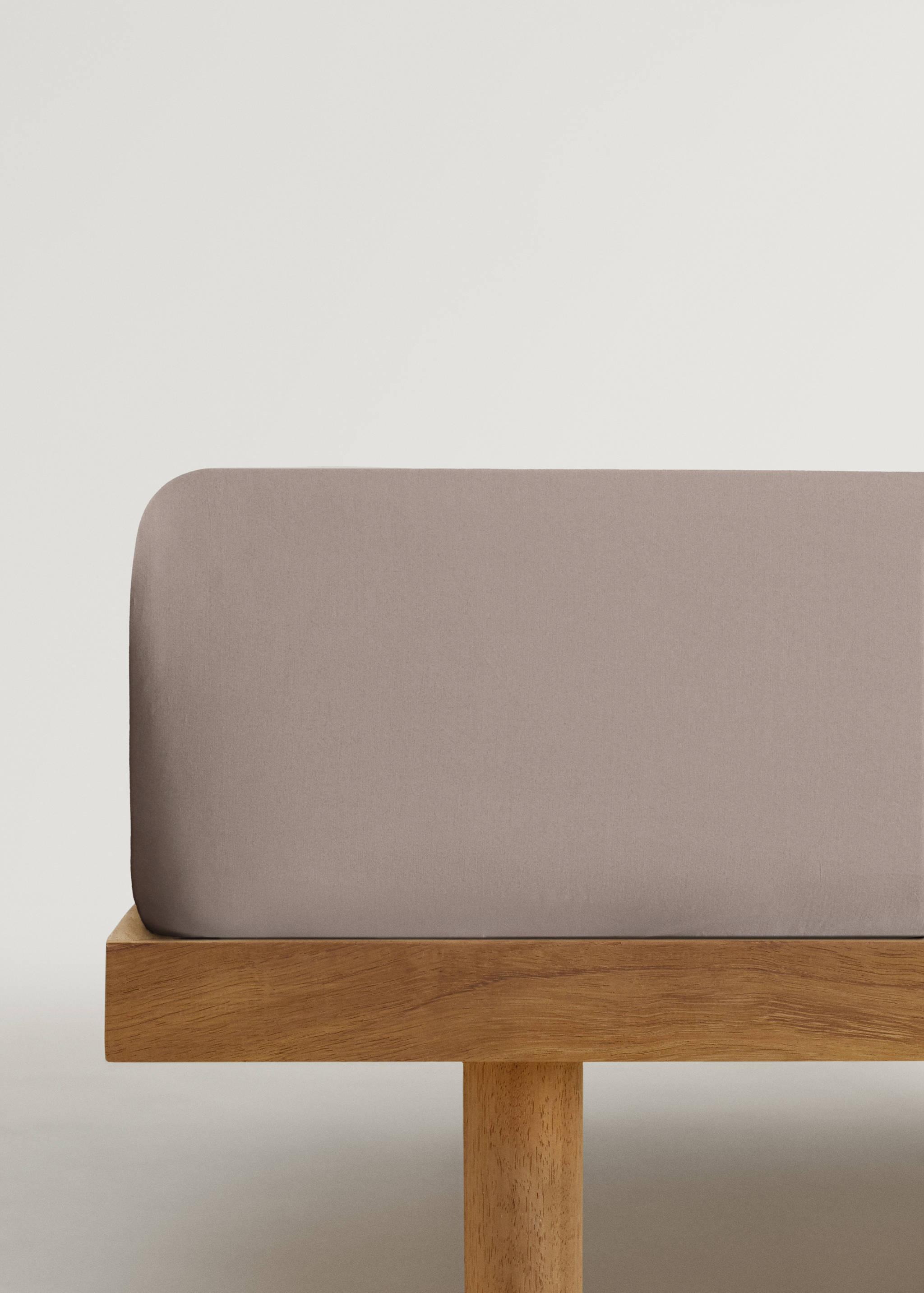 300-thread count percale cotton fitted sheet for 90 cm bed - Article without model