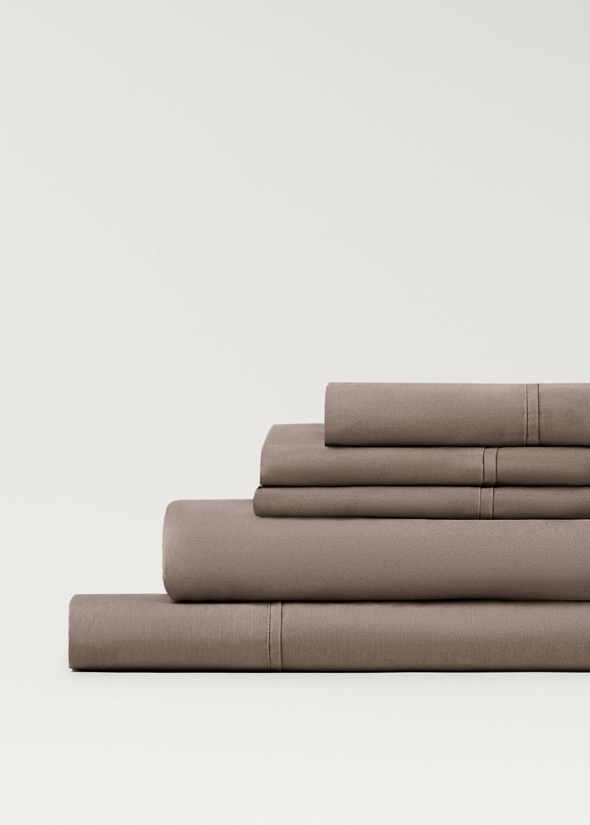 300-thread count percale cotton fitted sheet for 90 cm bed - Details of the article 2